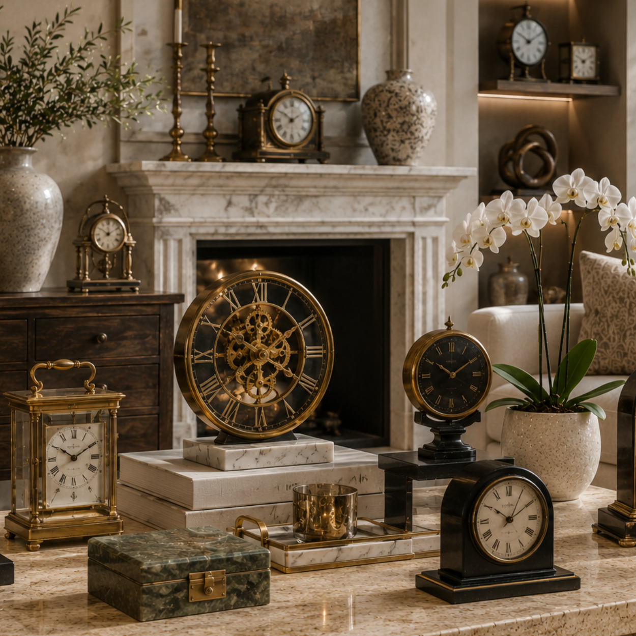 Luxury Table Clock Collection  Fusion Furnishing