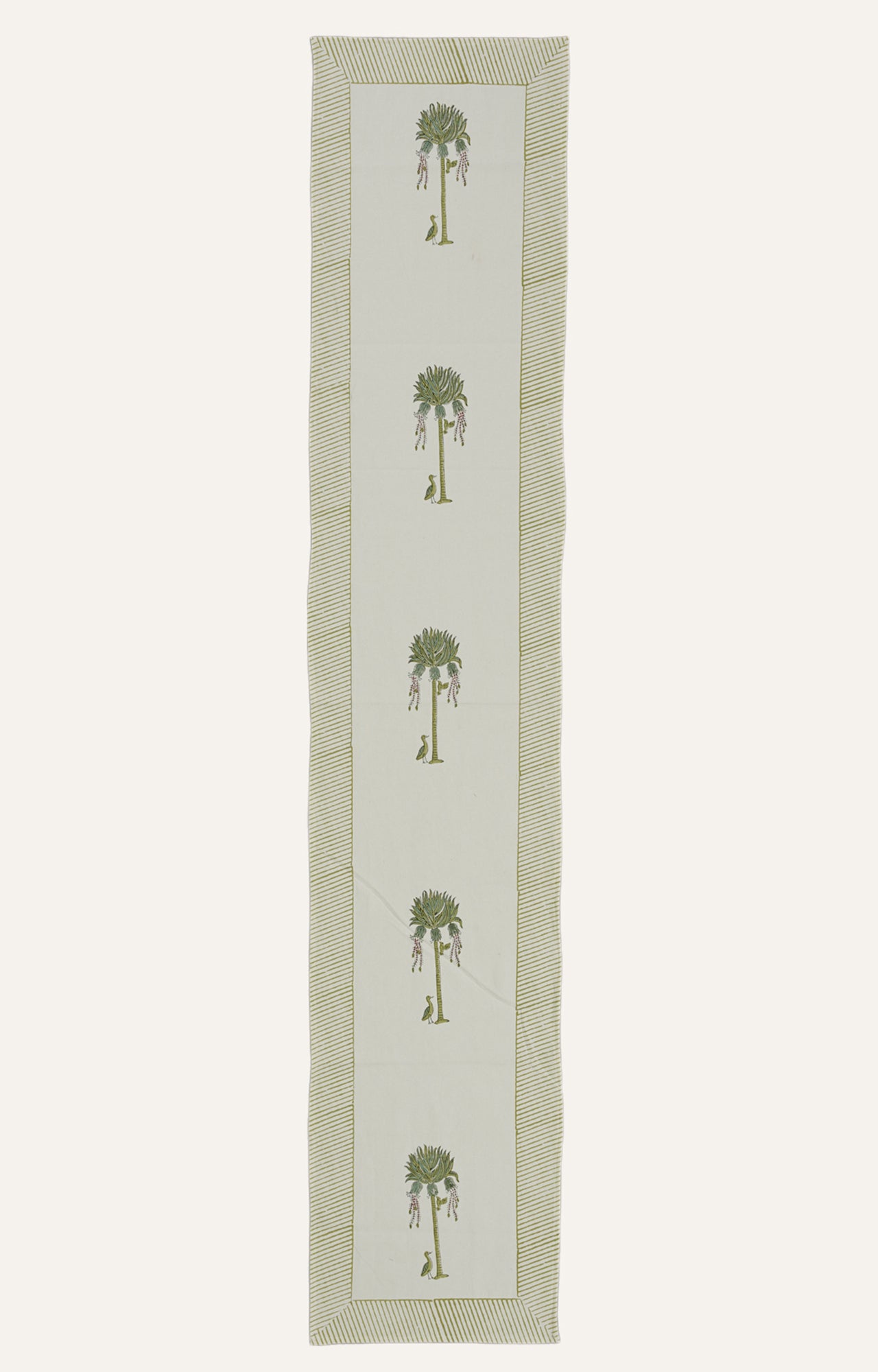 Whispers of the Forest: Green Tree Table Runner
