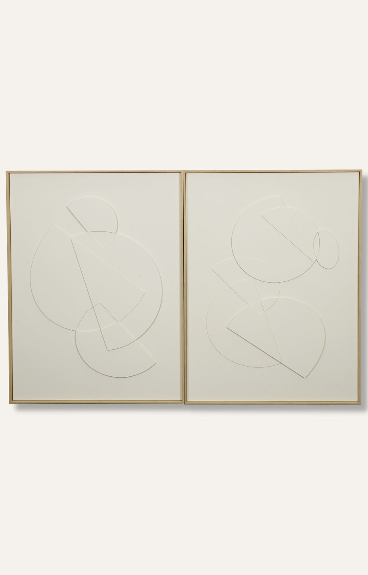 Set of 2 Illusion 3D Sculpture Wall Art Relief on Canvas