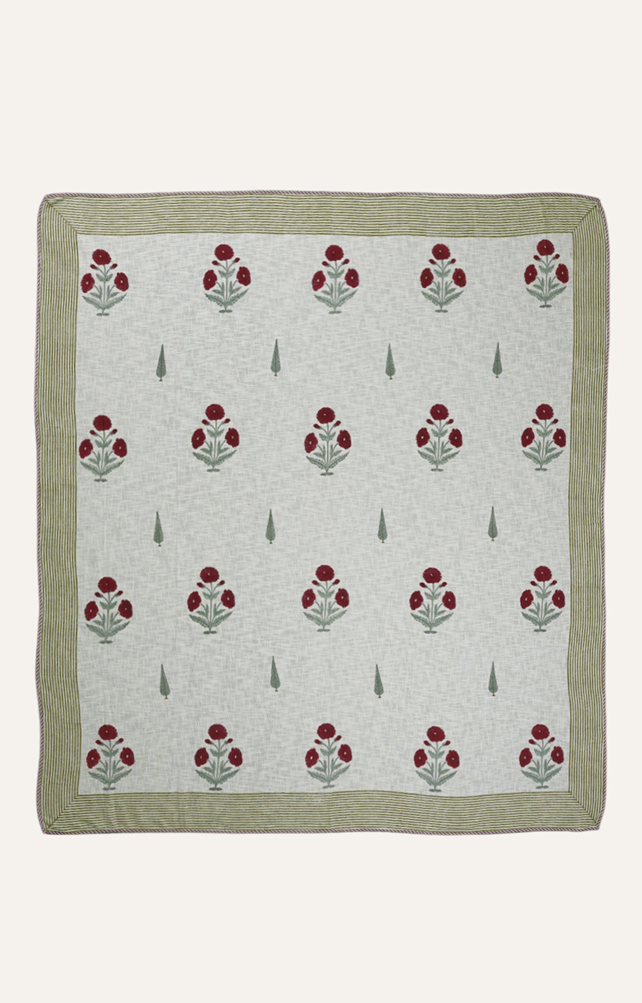 Flora Weave: Handcrafted Bed Cover (Set of 3)