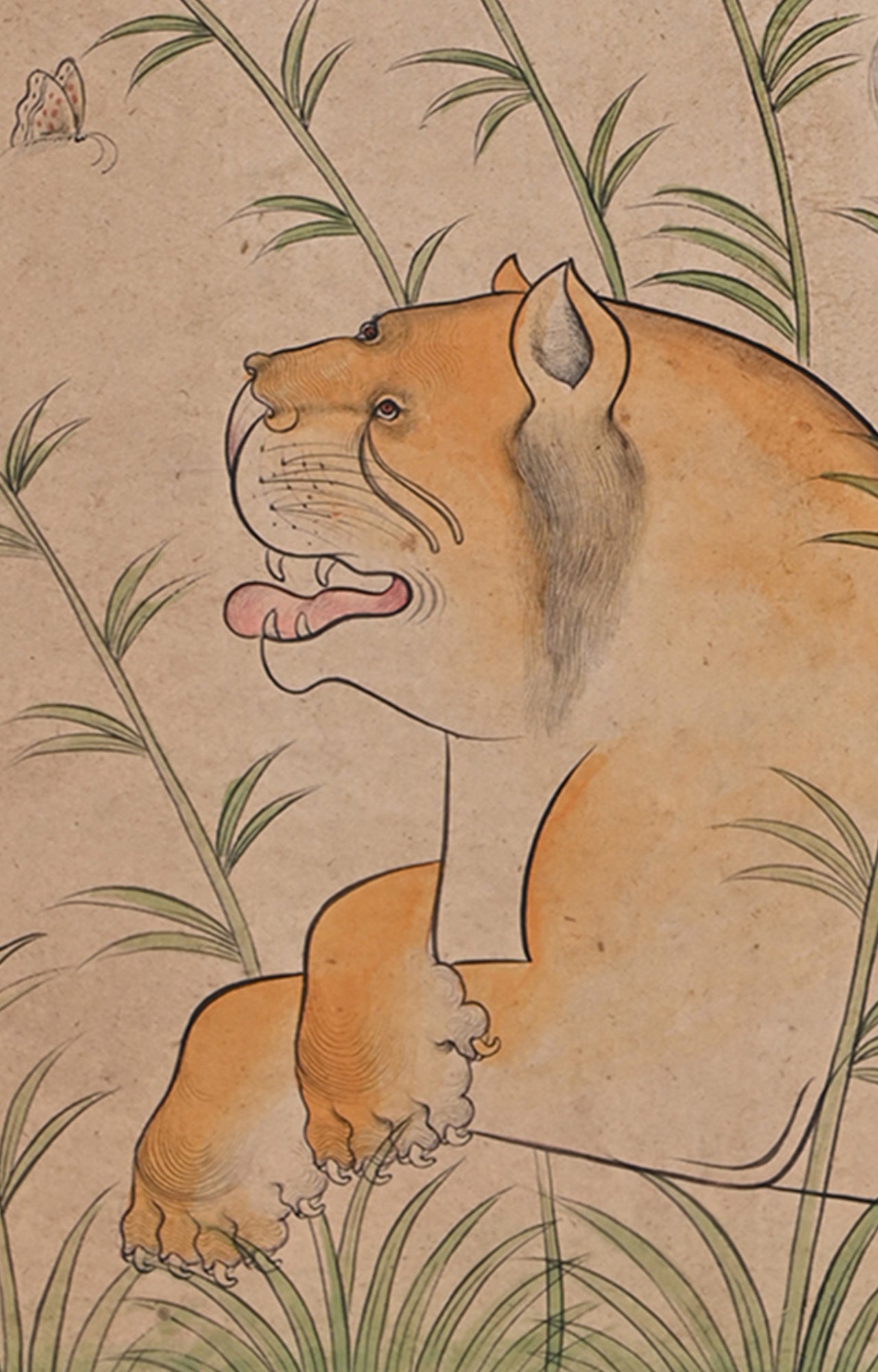 playful tiger painting