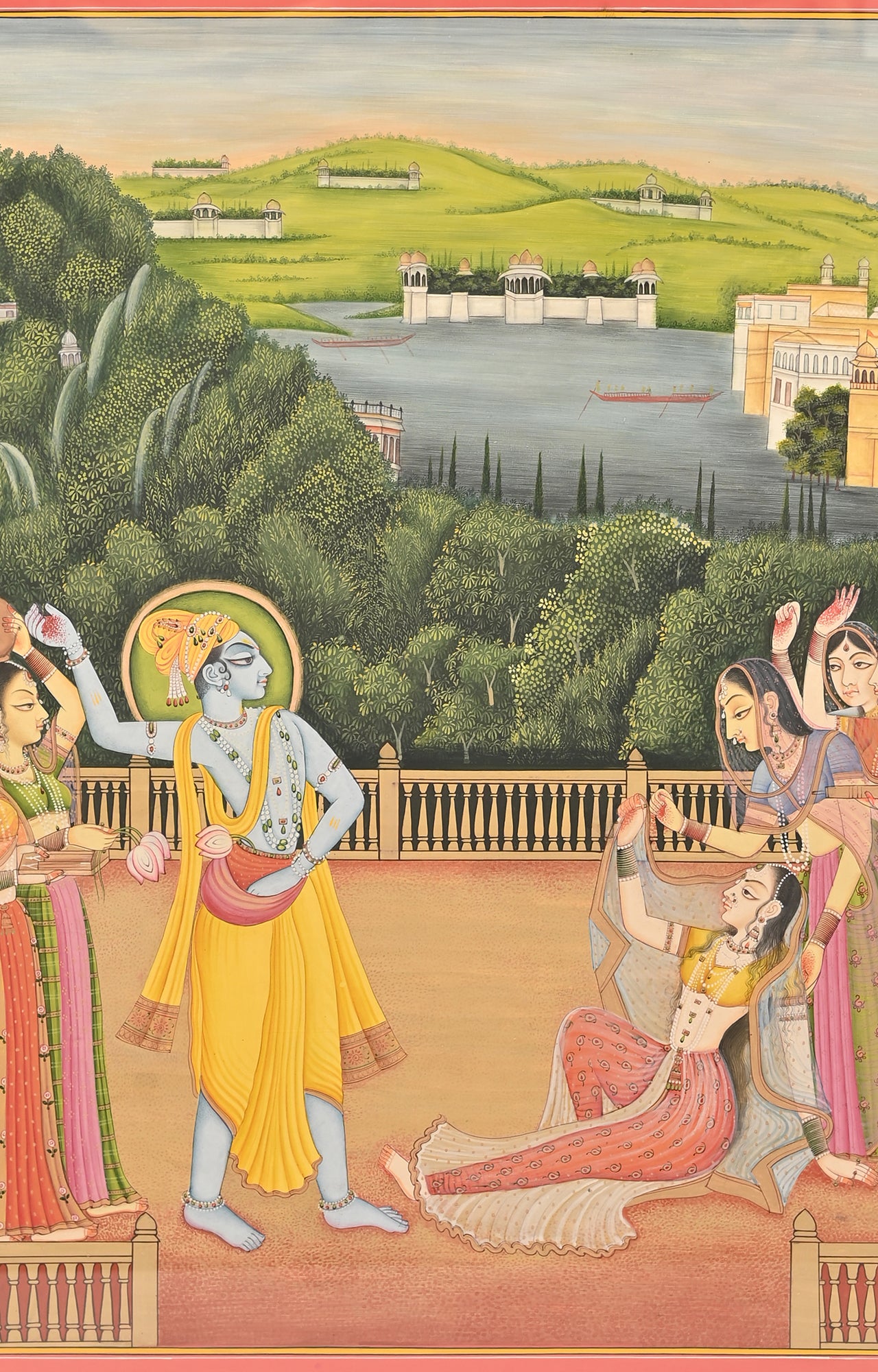 Rasleela in Vrindavan Painting