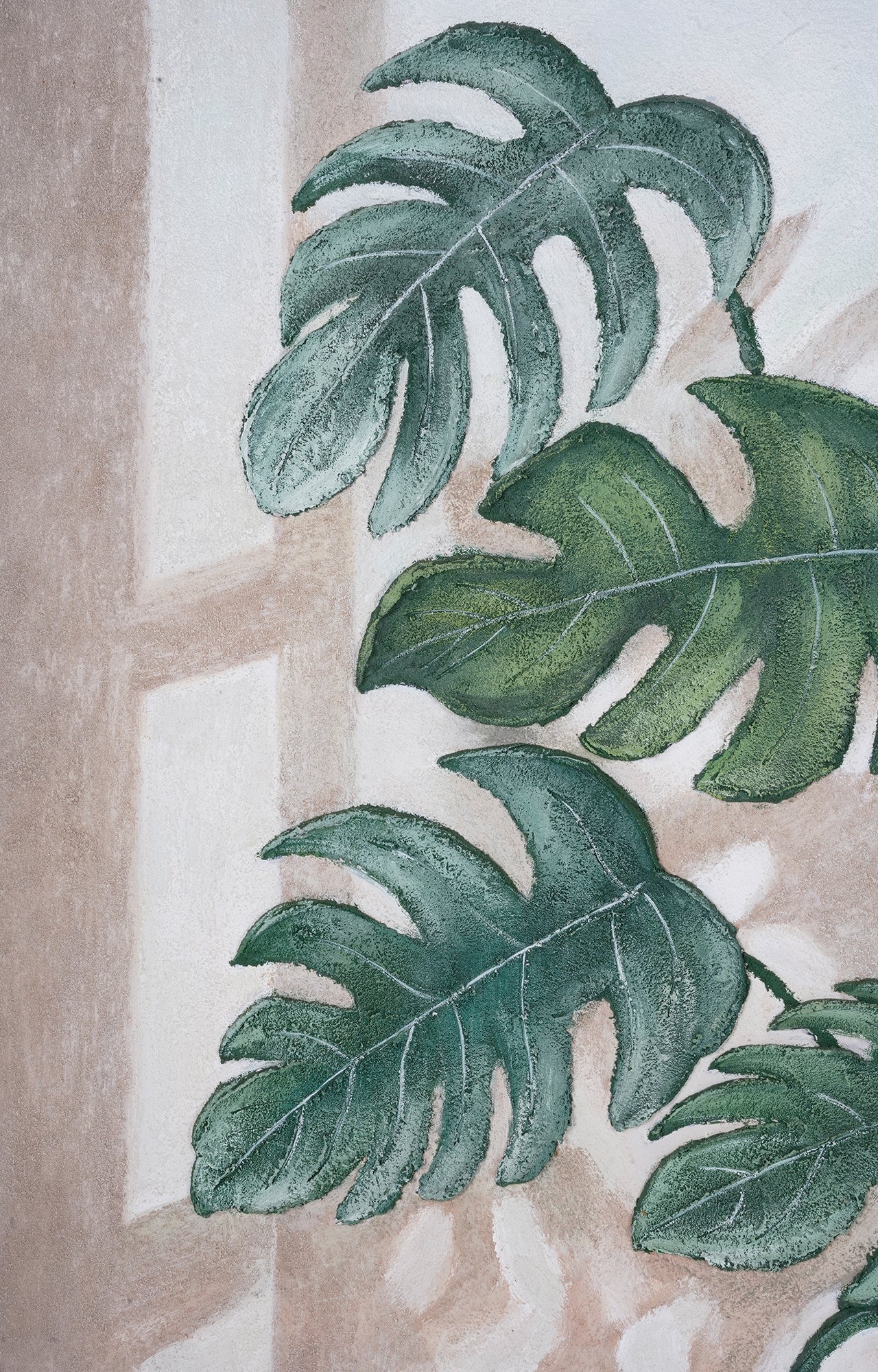 Tropical Leaves Oil Painting