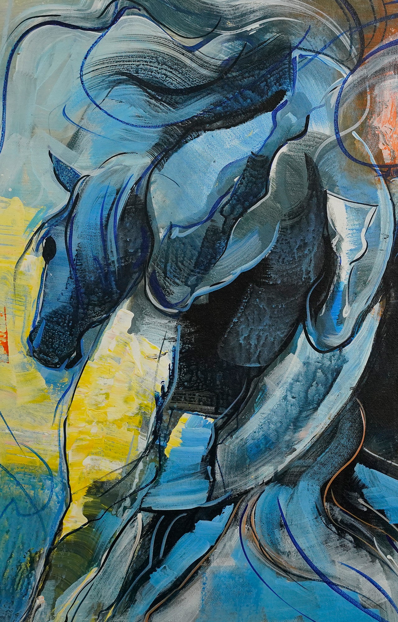 Horses in motion Art