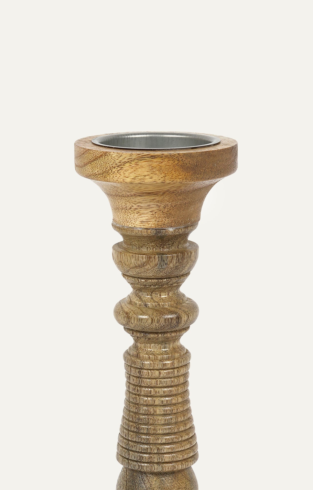 ring angled Wood Candle Stand