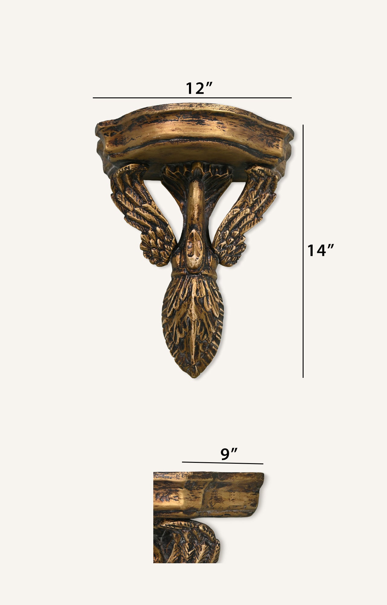 FRENCH, CARVED, WOODEN WALL BRACKETS