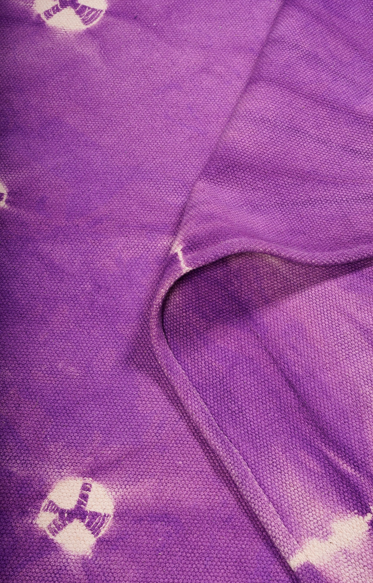 Hand Printed Purple Rug