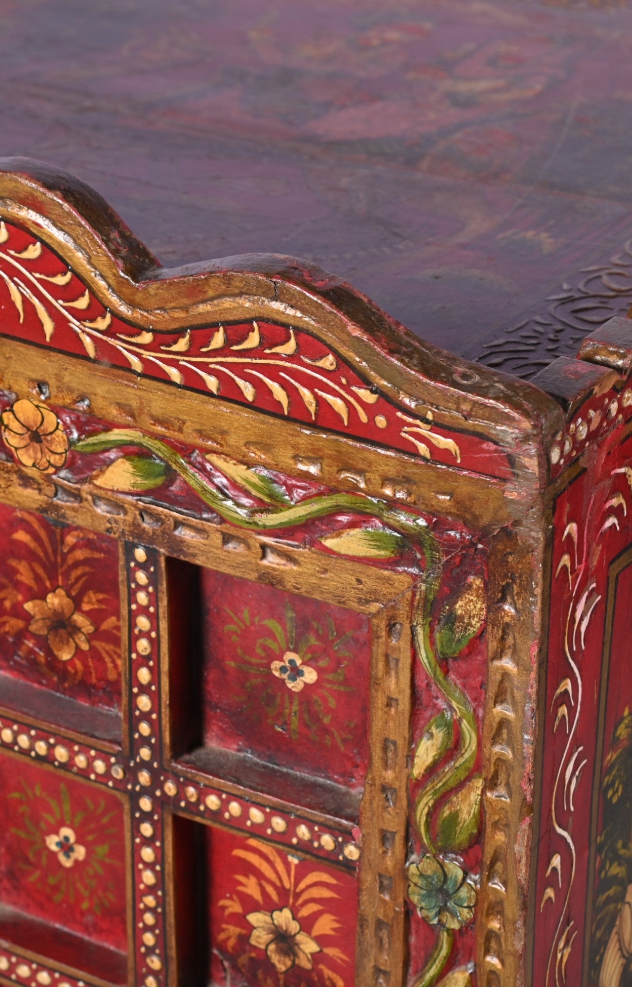 Hand-Painted Wooden Cabinet
