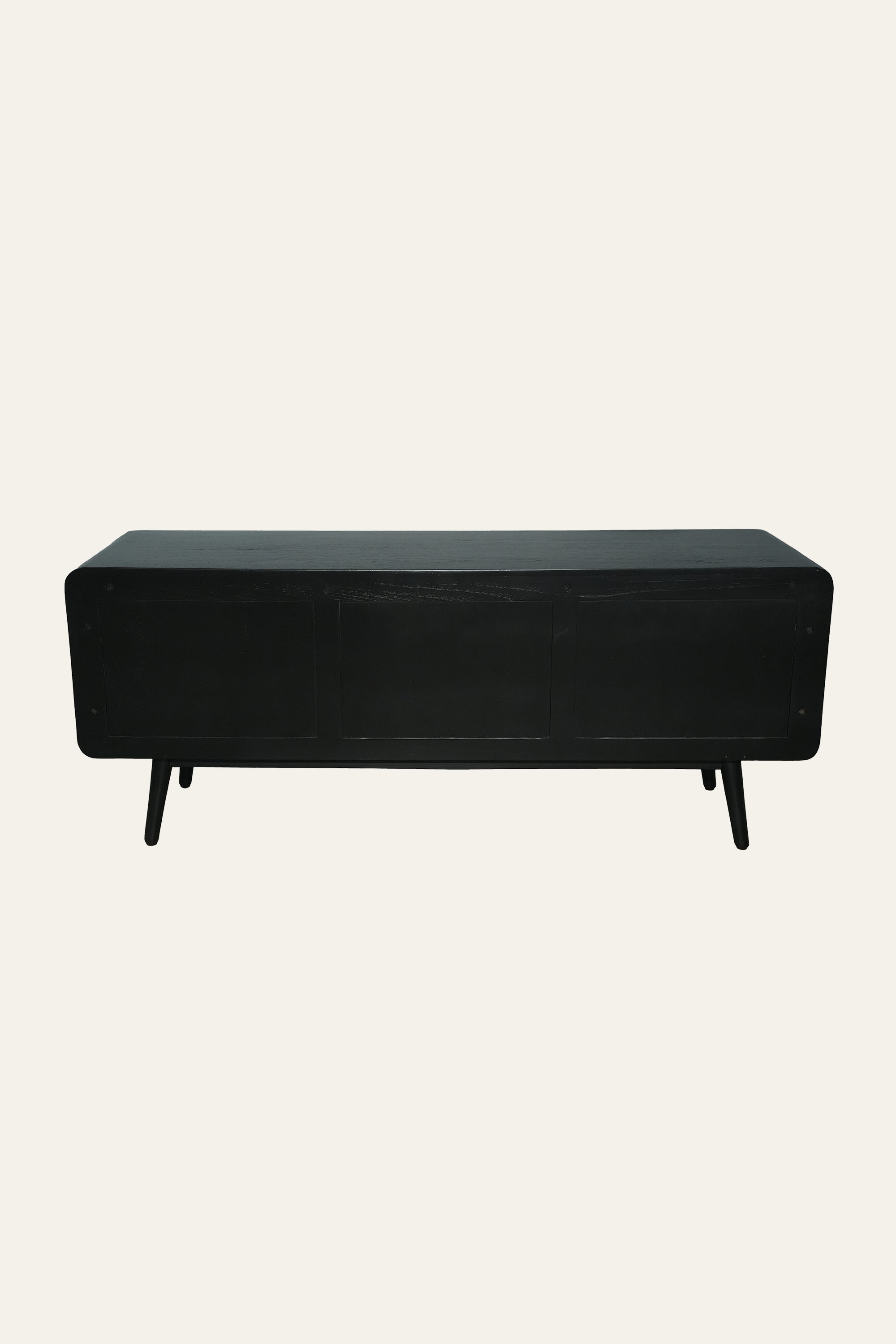 Black Fluted TV Cabinet for Modern Living Rooms