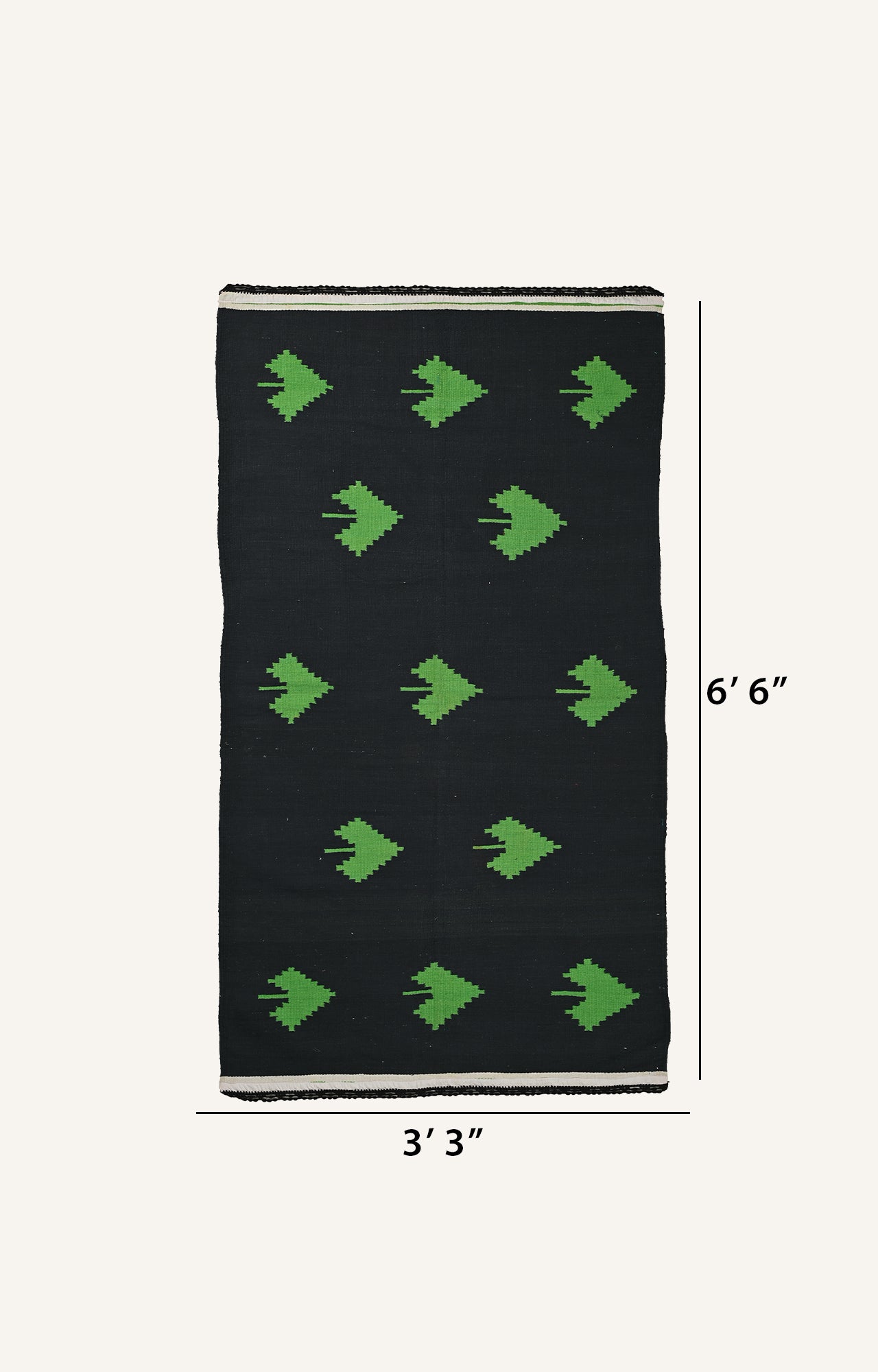 Handwoven Black rug 