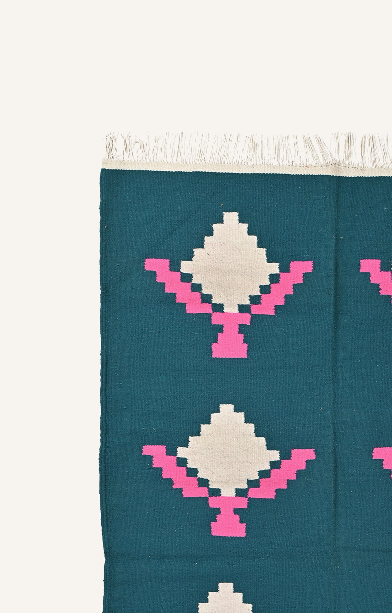 Dhurrie with Diamonds Motifs