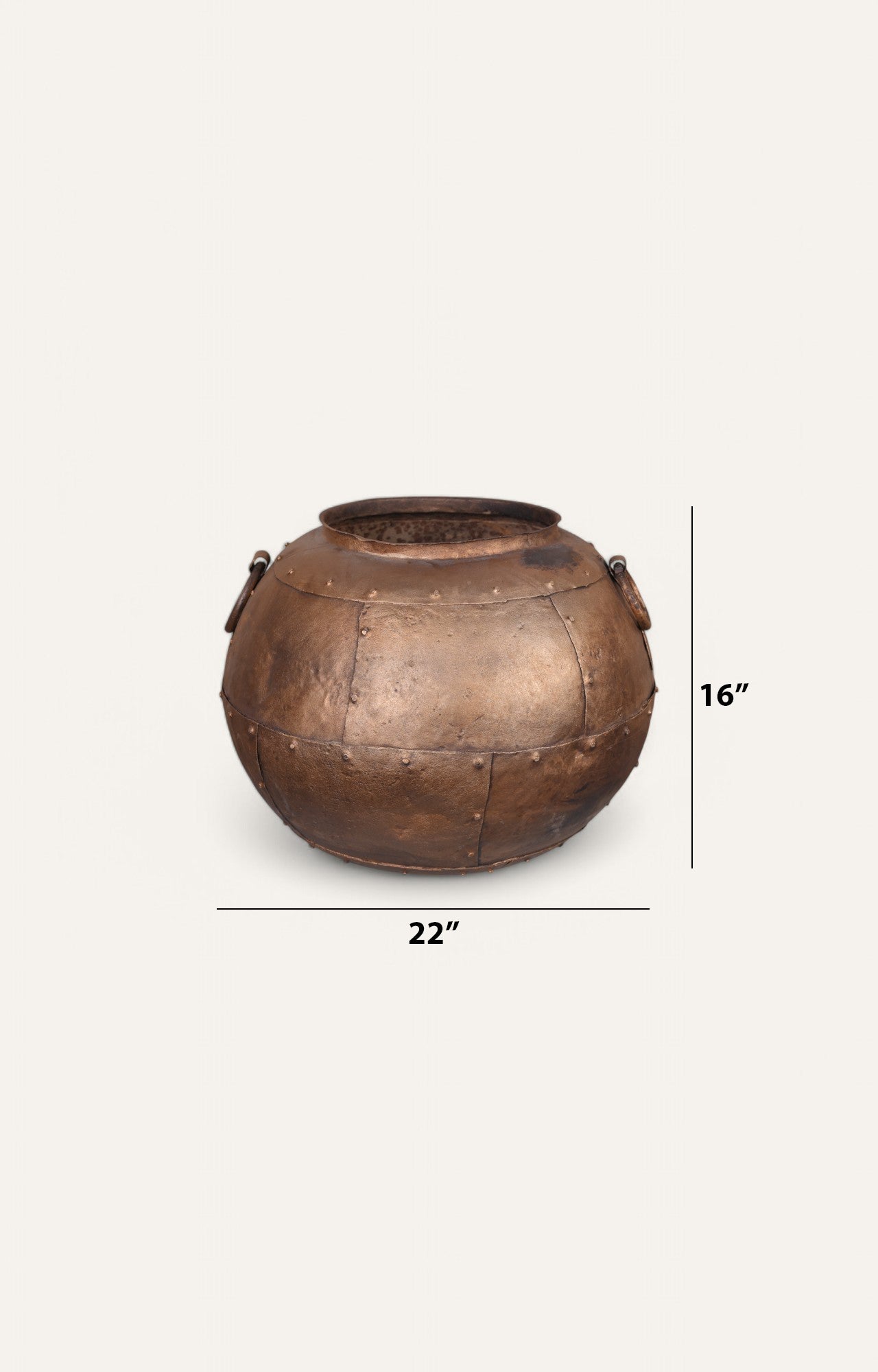 Decorative Round Metal Pot