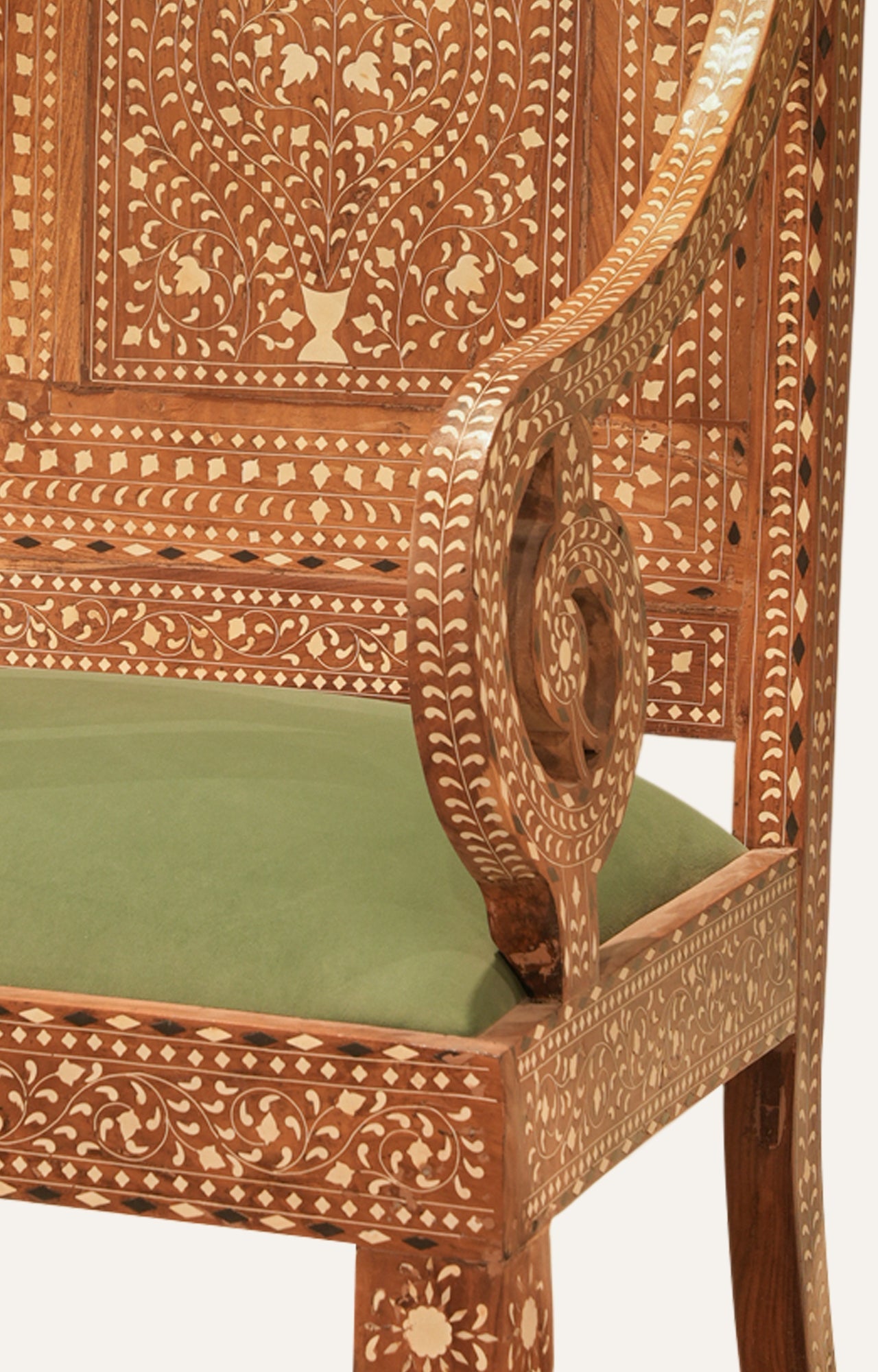 Handcrafted Wooden Armchair 