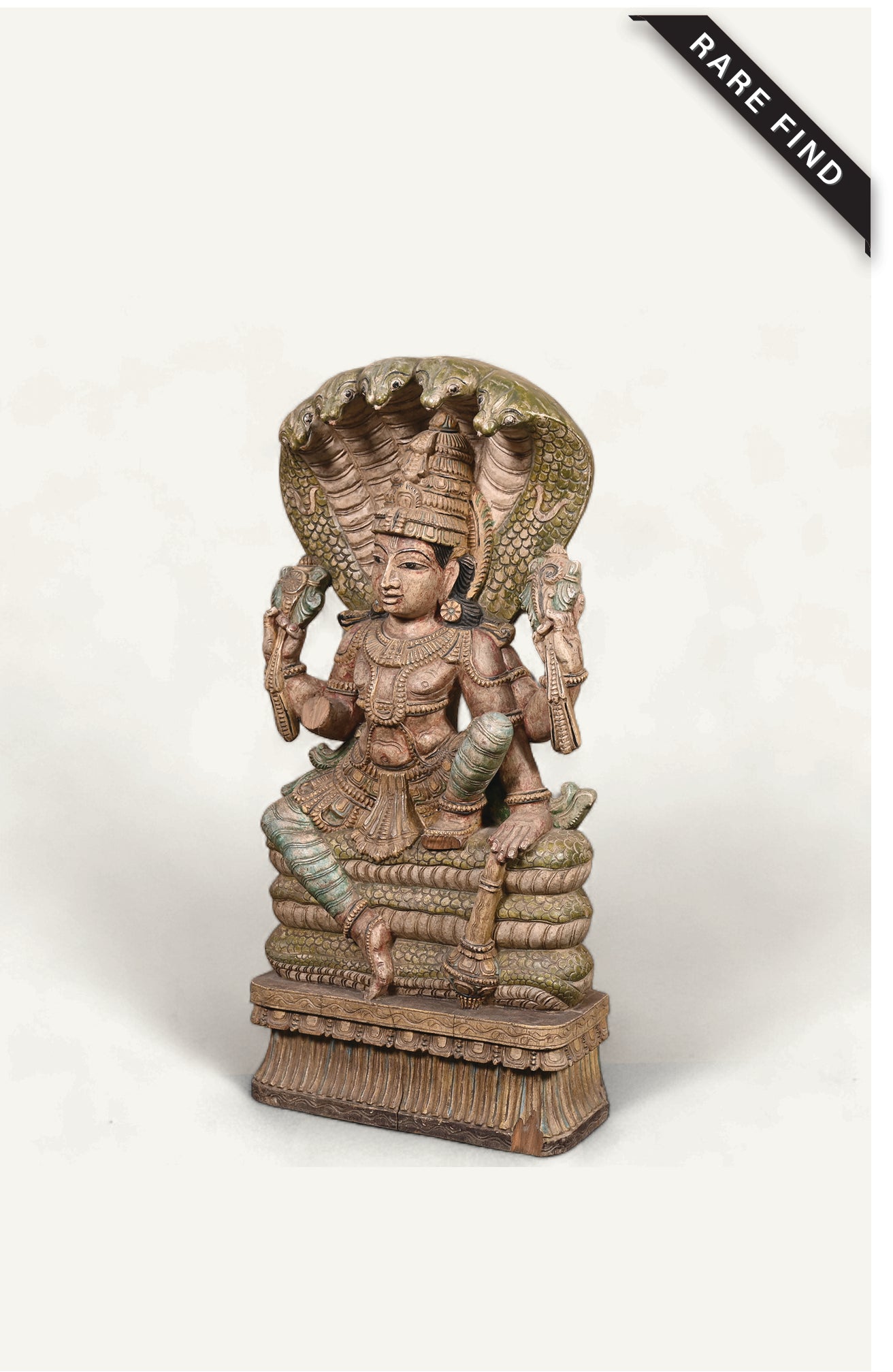 Blessed by Vishnu Wooden Figurine