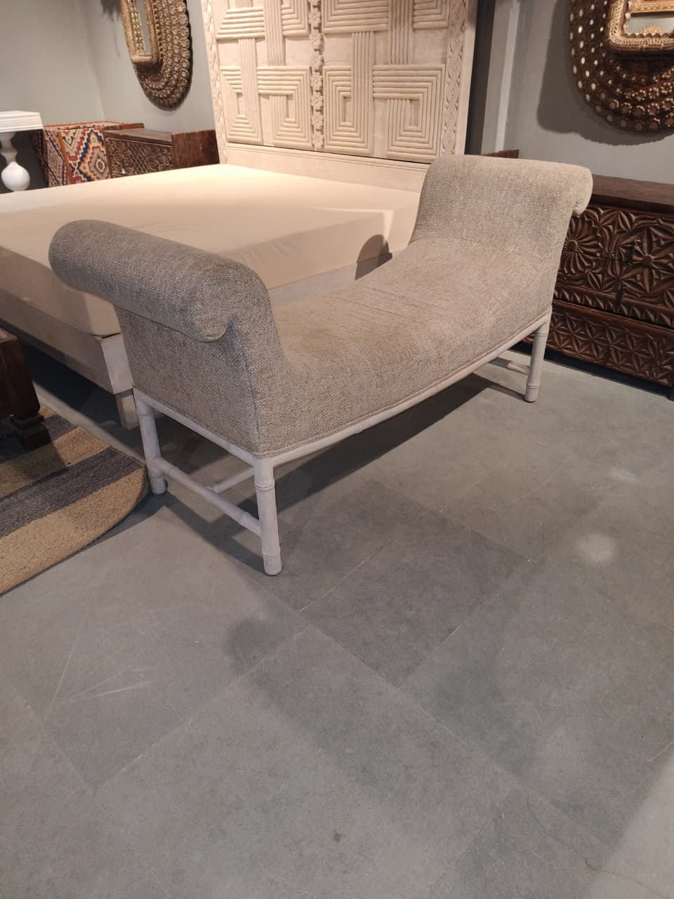 Arc Bench in Beige
