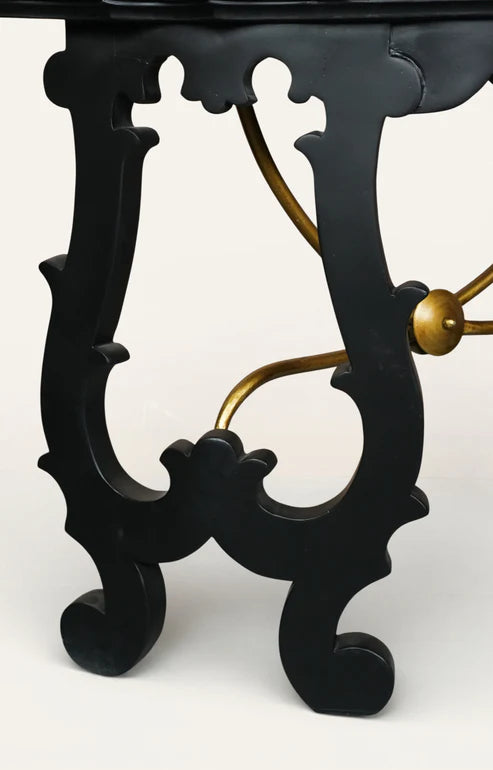 Lacquer Demilune Console