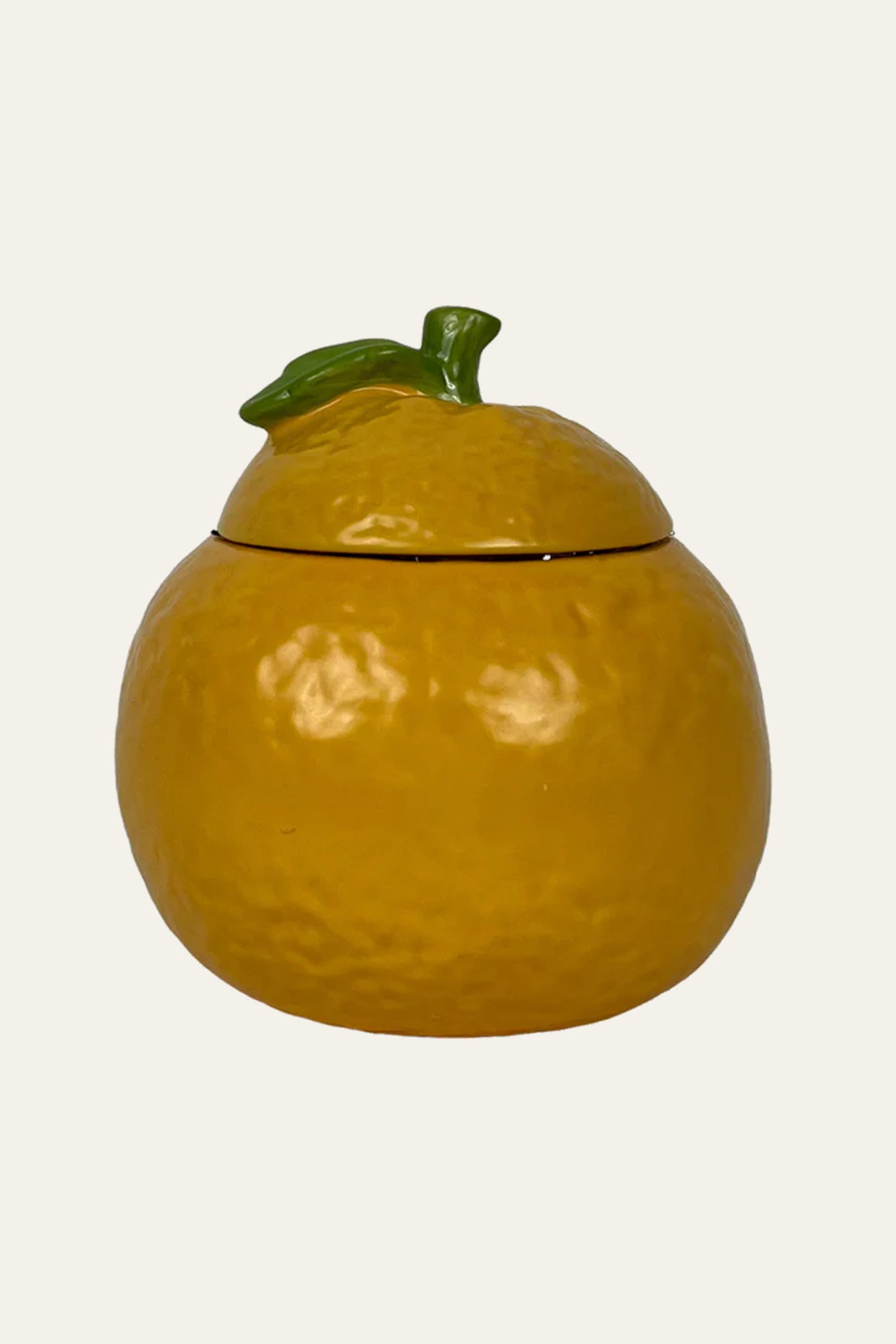 Orange Shaped Soy Wax Scented Candle with Leaf Lid