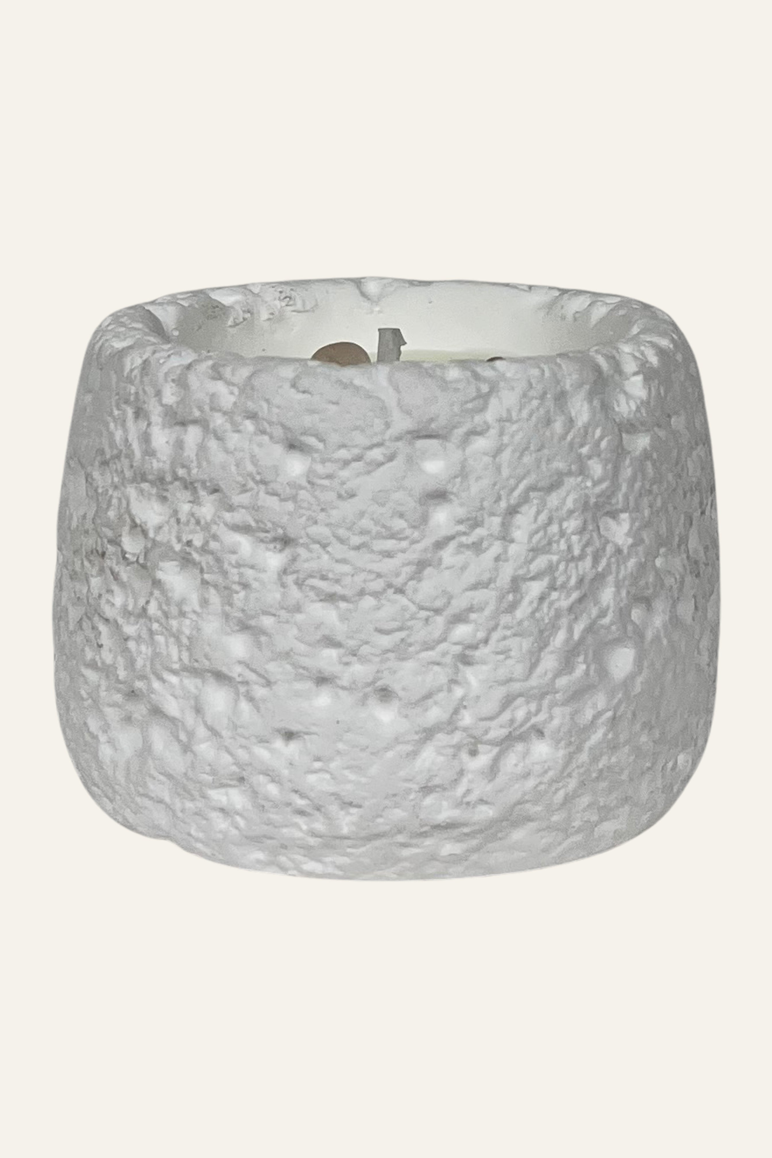 White Textured Soy Wax Scented Candle