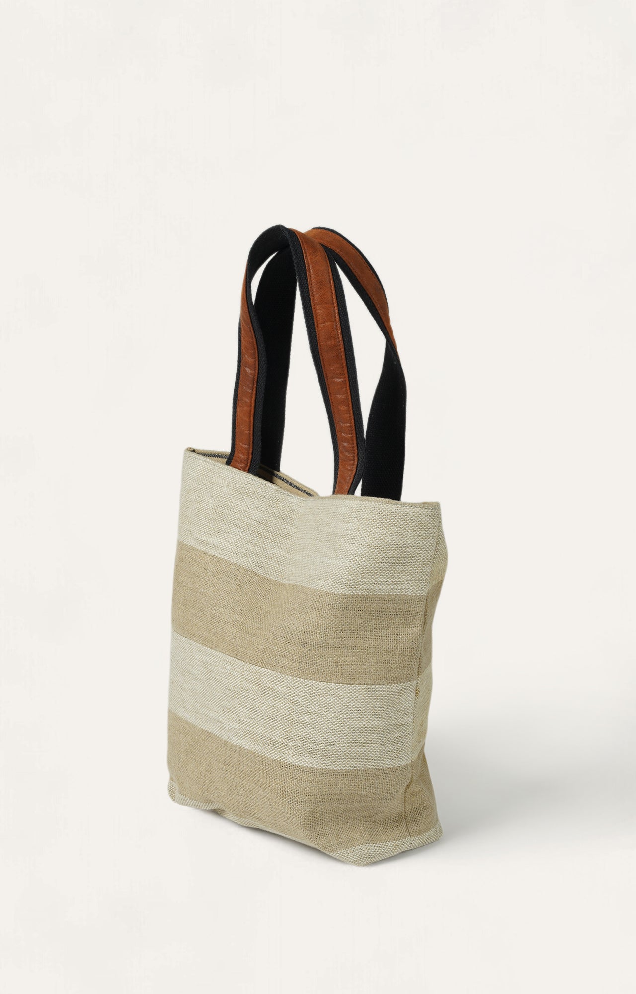 The Striped Beige Tote Bag