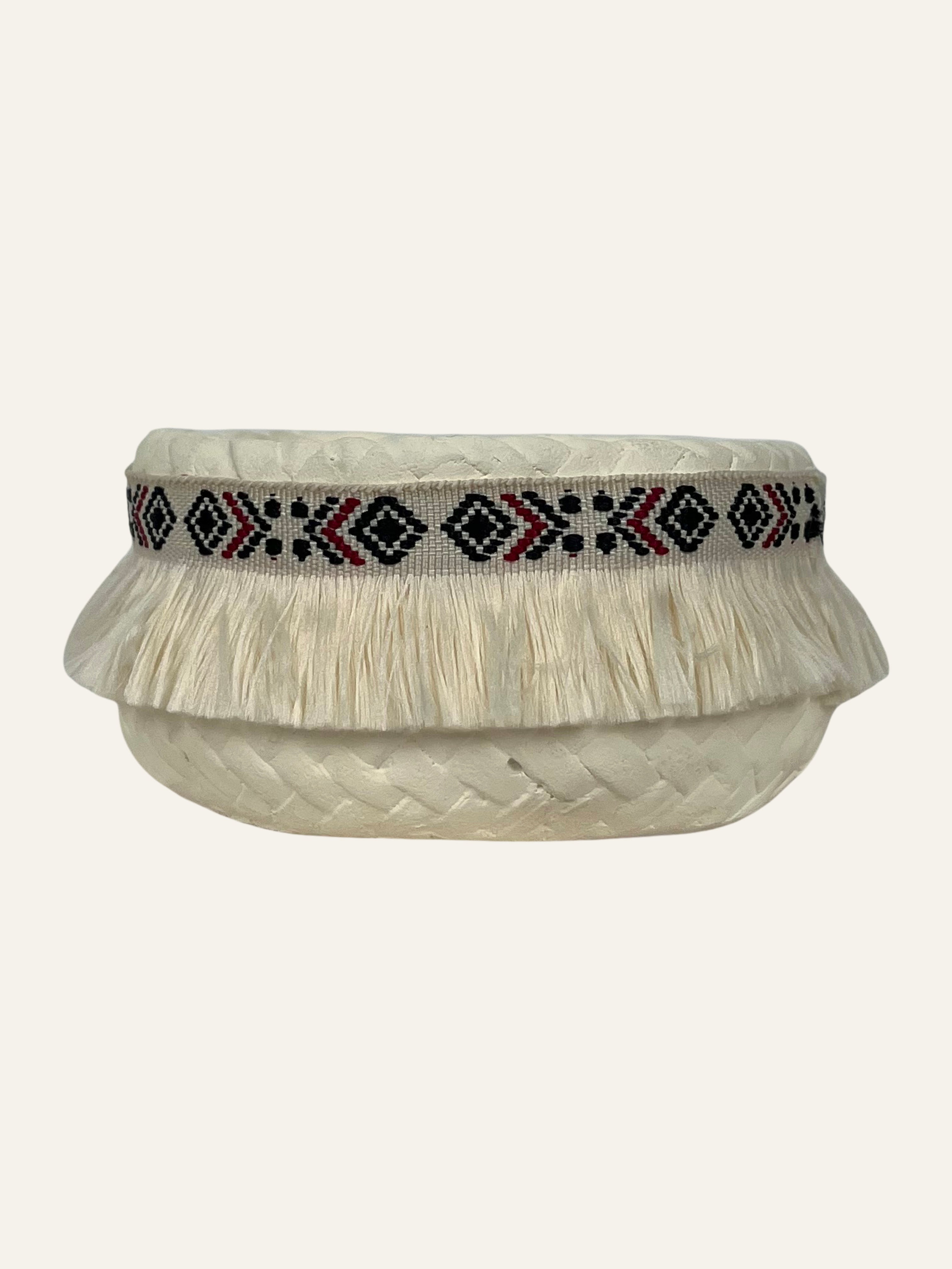 Woven and Textured Soy Wax Scented  Candle with Wood Wick