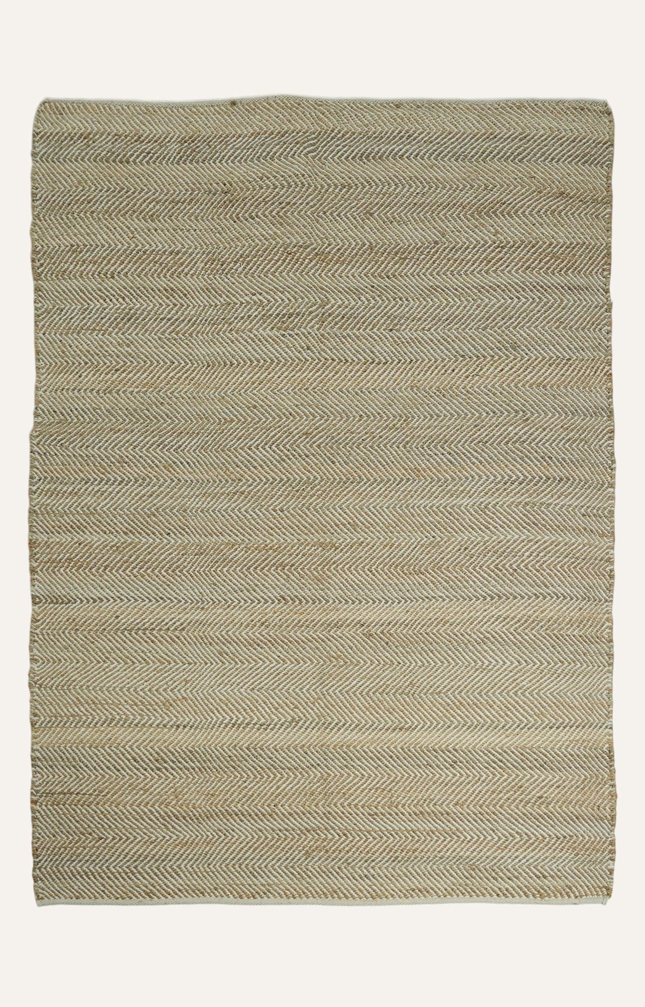 Herringbone Natural & Ivory Jute Area Rug