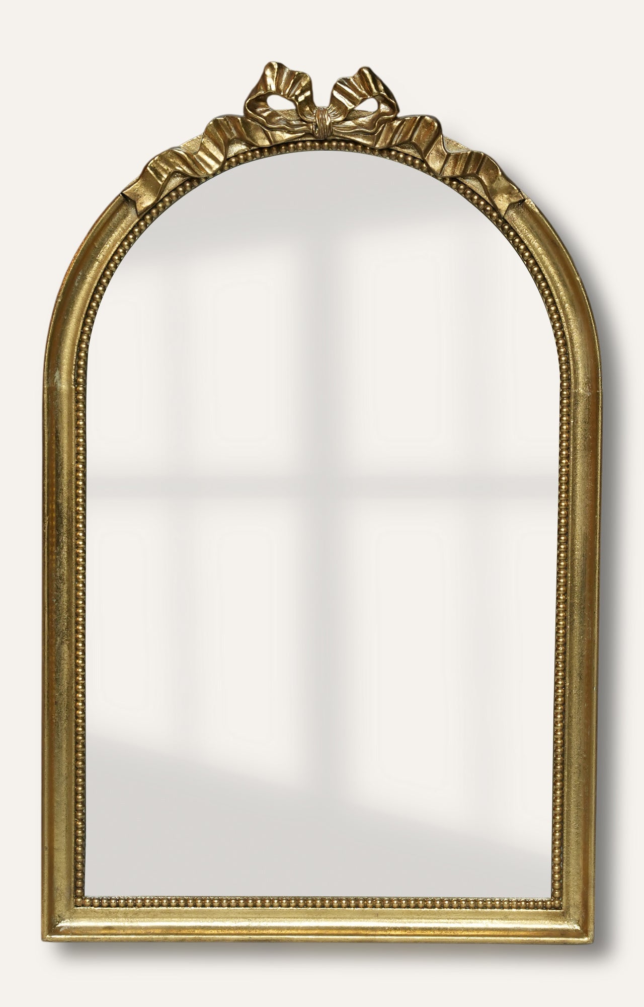 Antique Gold Bow-Top Arch Mirror