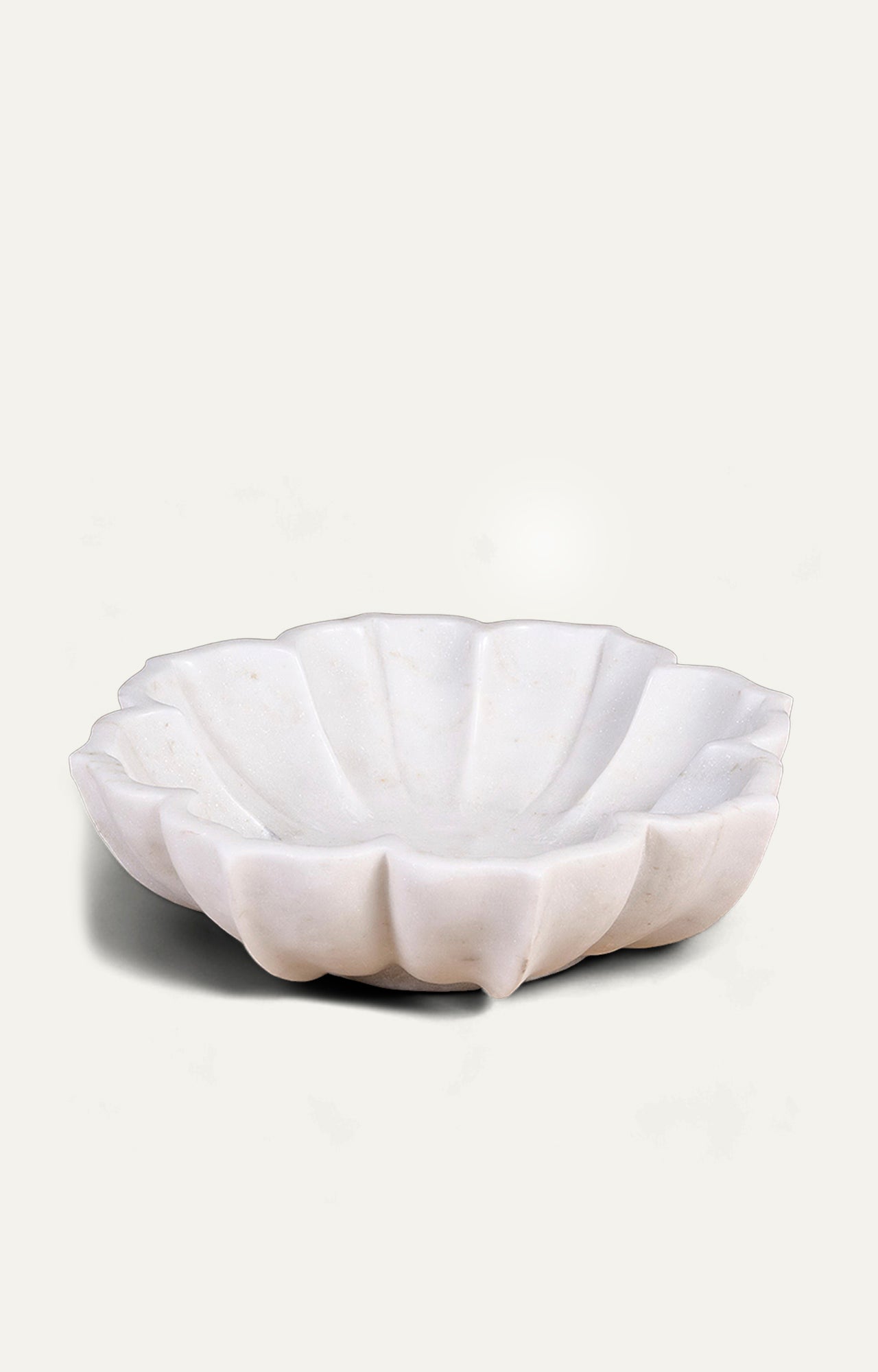 Carved White Marble Bowl