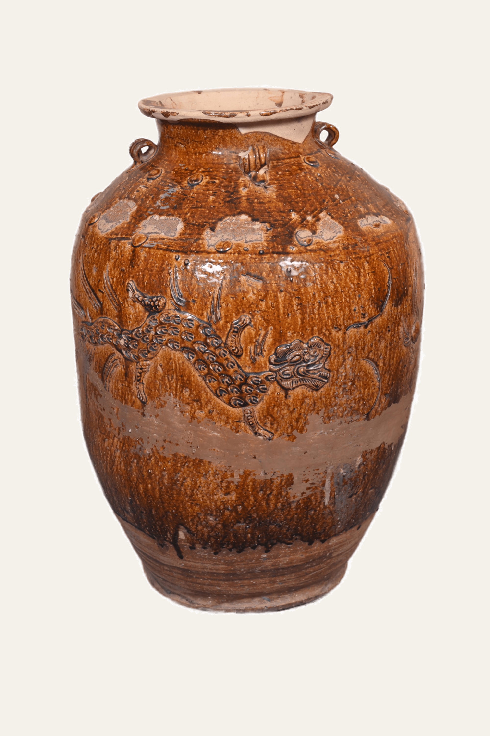 Stoneware Dragon Pot
