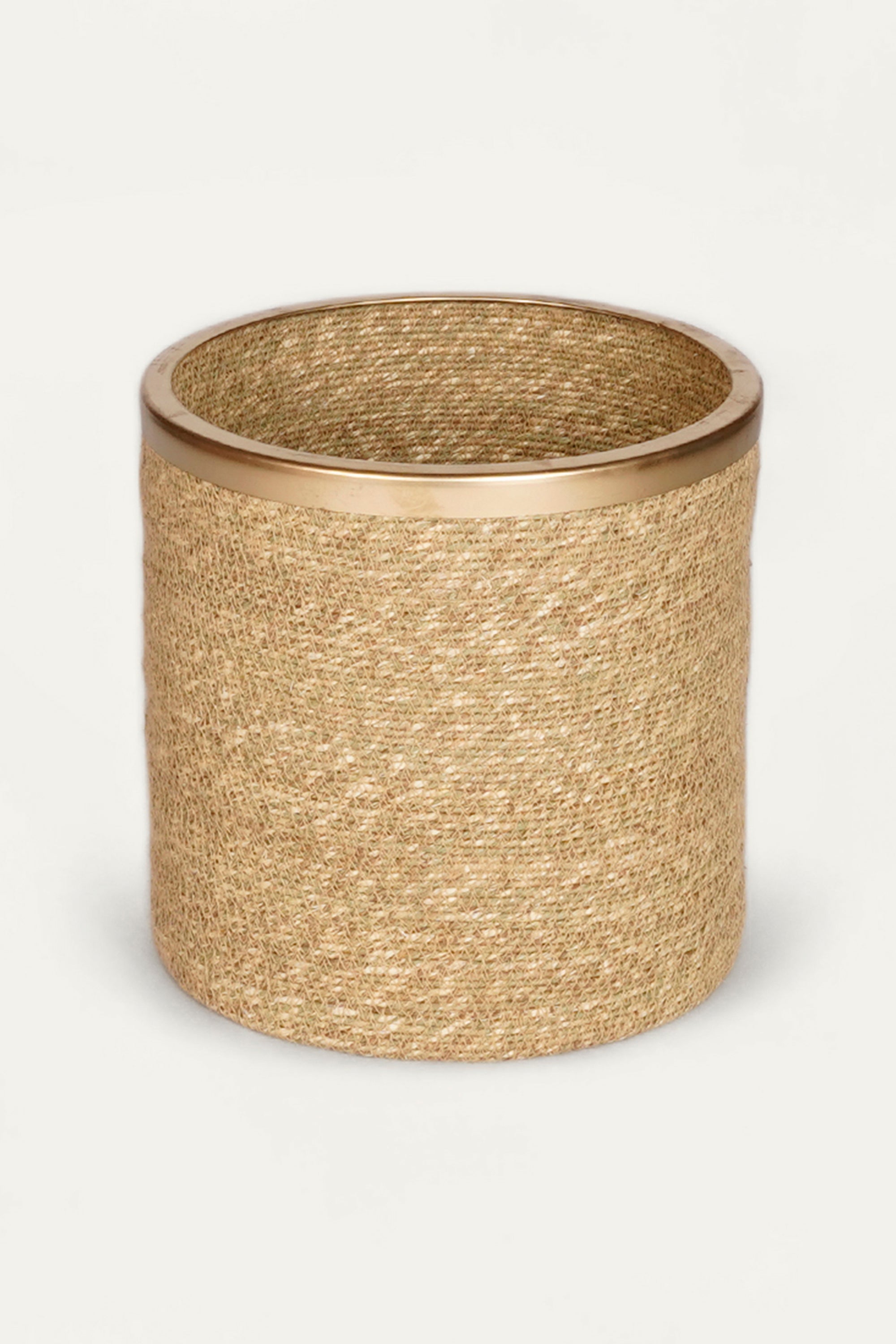 Large Seagrass Basket with Metal Rim