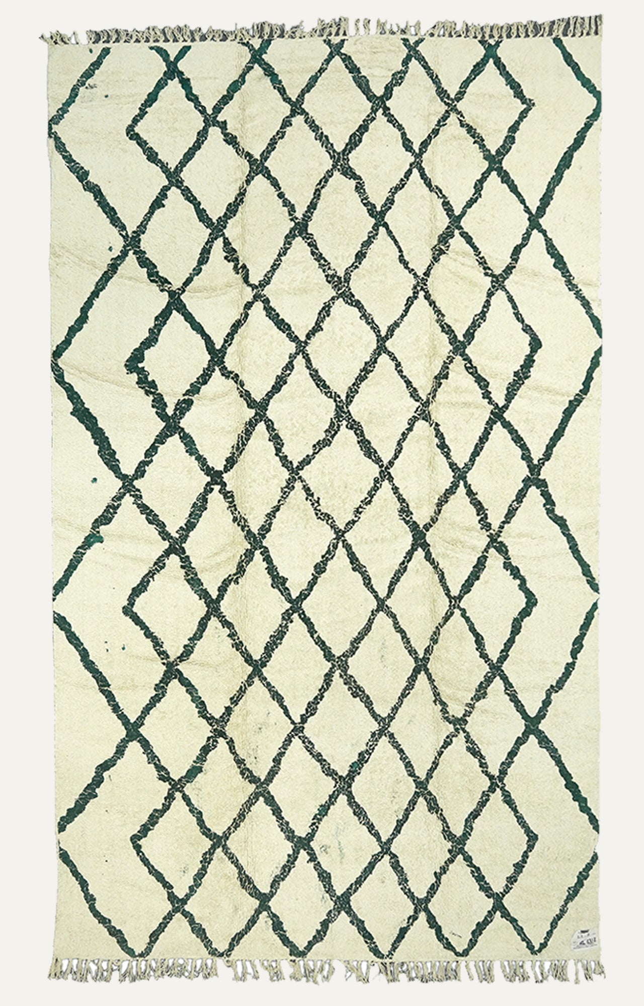 5.3 x 8 Ft Contemporary Ivory Moroccon Rug