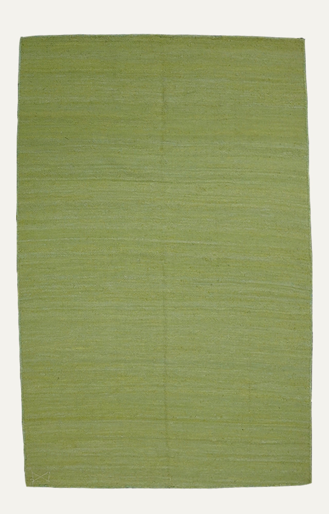 4 x 5.10 Ft Solid Green Cotton Rug