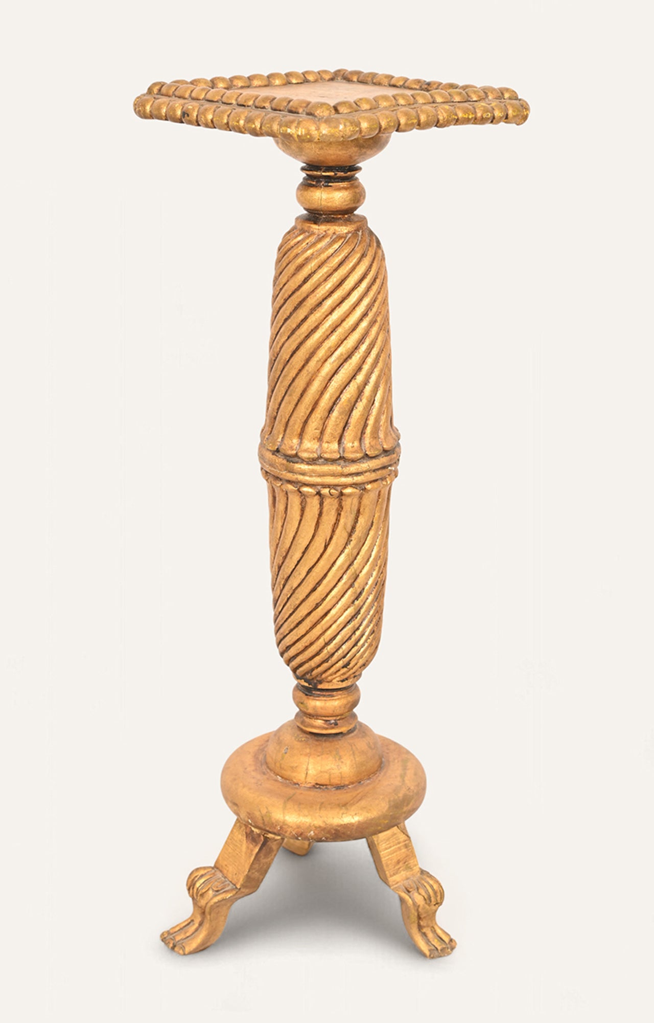 Gold Leaf Accent Pedestal