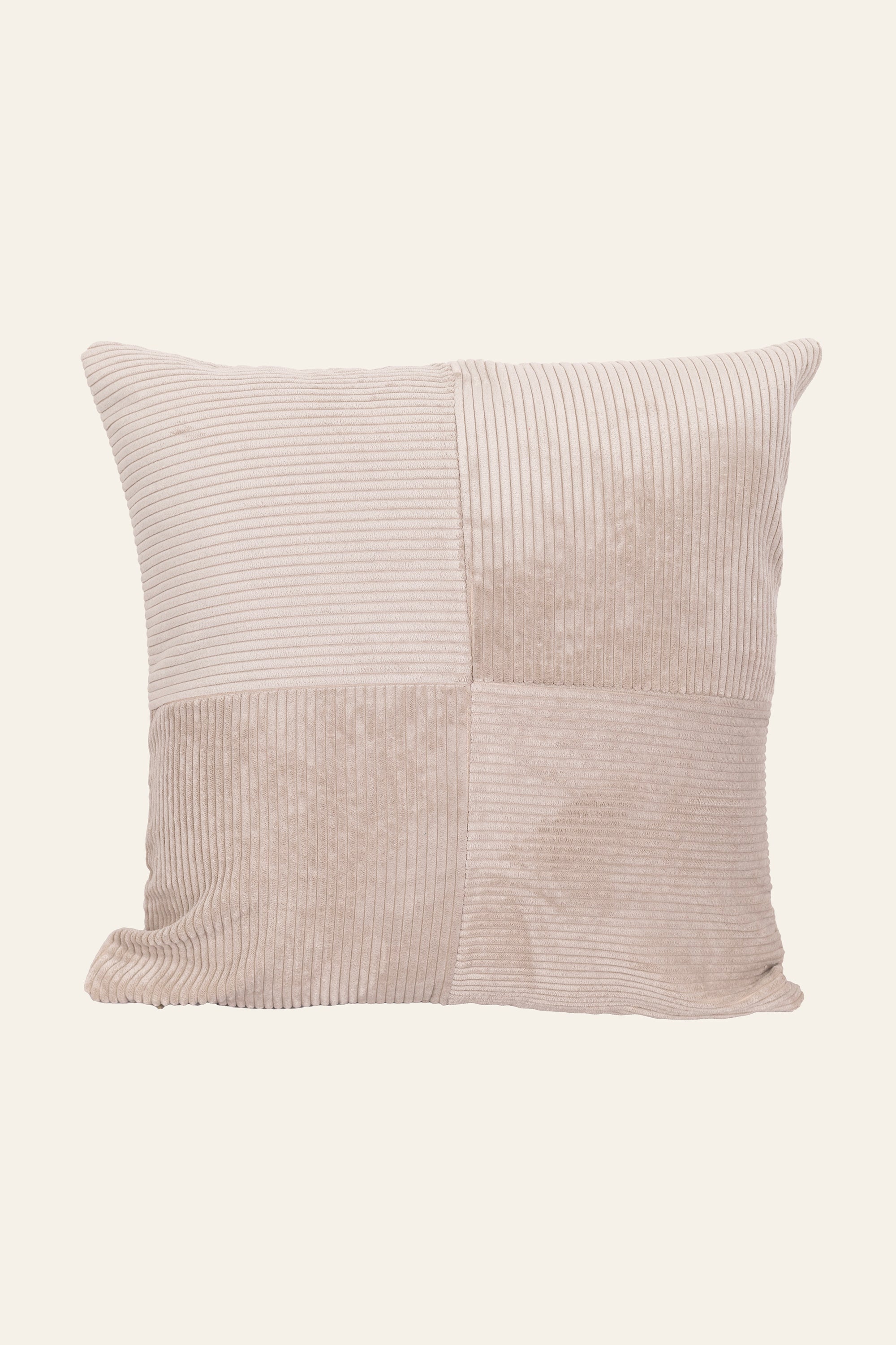 Cream Block Patchwork Cushion
