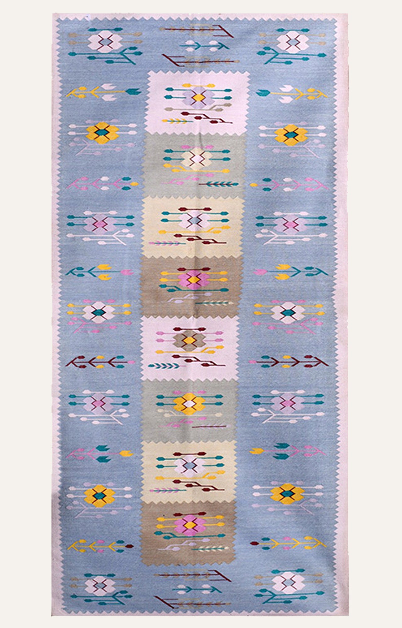 Bohemian Multicolored Floral Cotton Runner