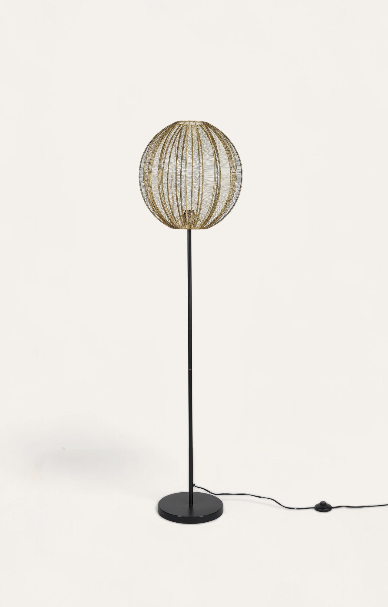 Elegant gold wire Sphere floor lamp