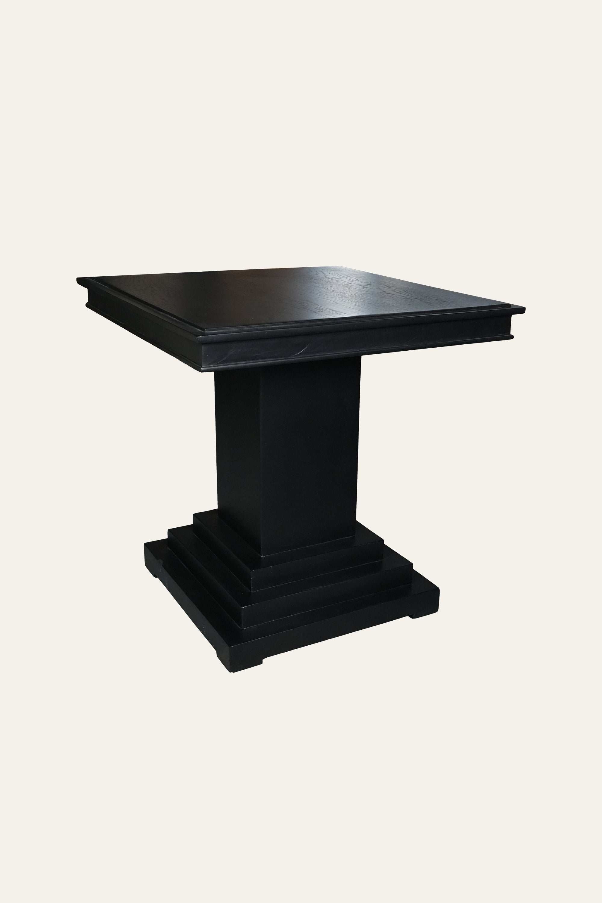 Solid Wood Art Deco Pedestal Game Table for Board Games