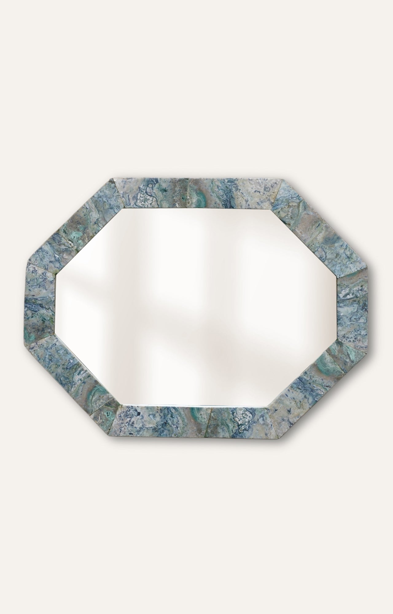 Octagonal Stone Mirror - A Stylish Colorful Accent
