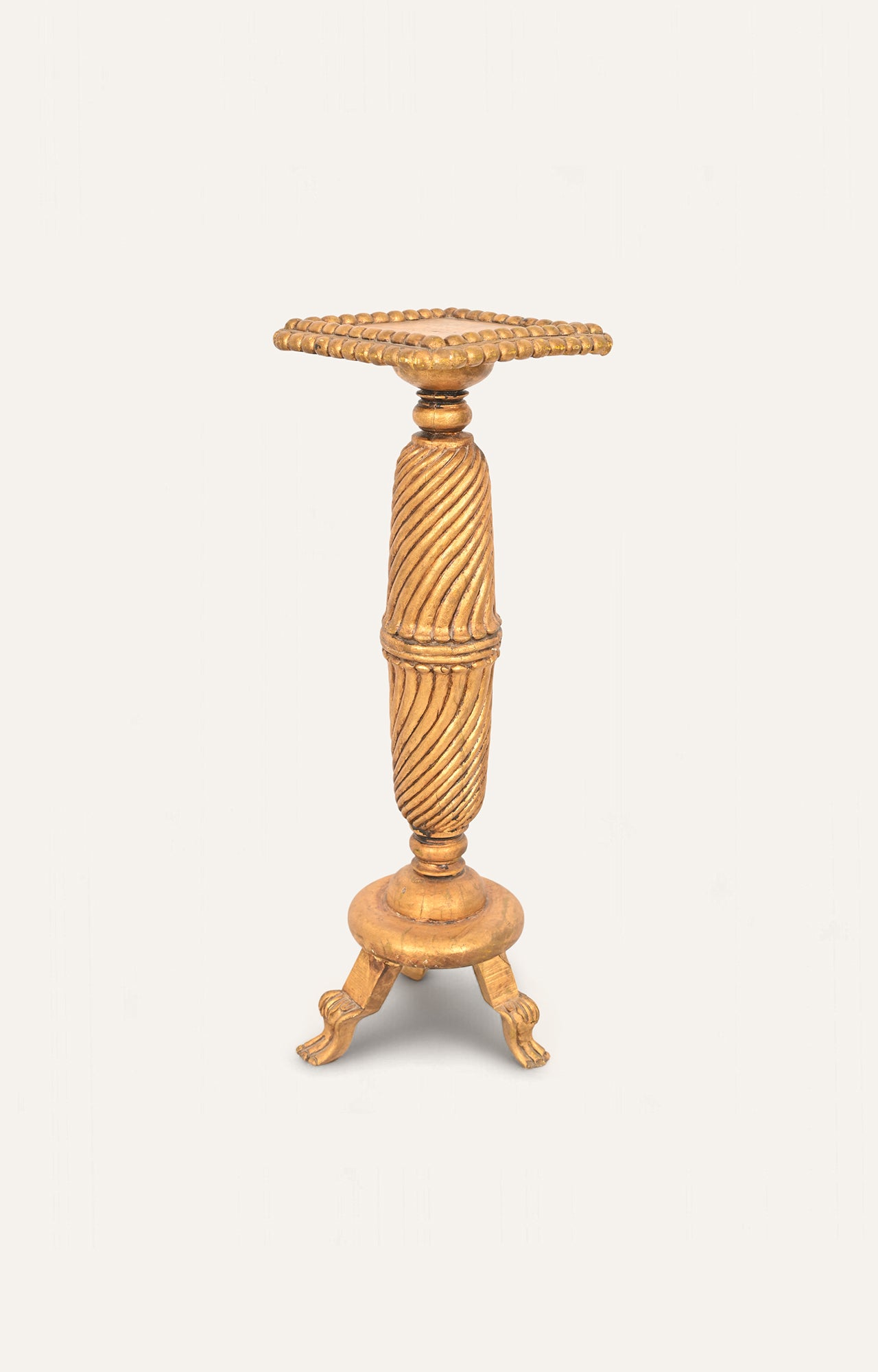 Gold Leaf Accent Pedestal