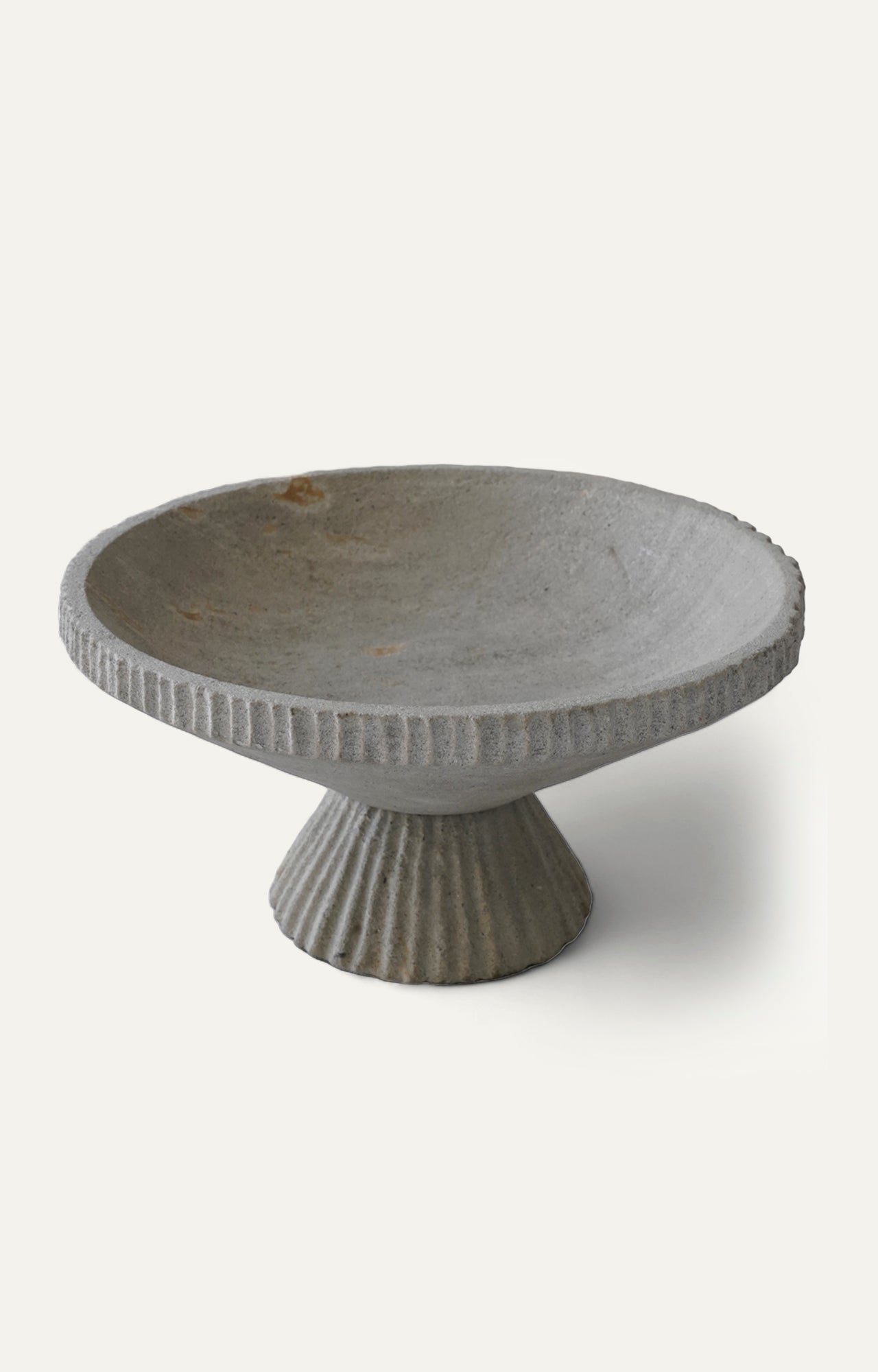 Pedestal Fluted Pattern Fruit Bowl