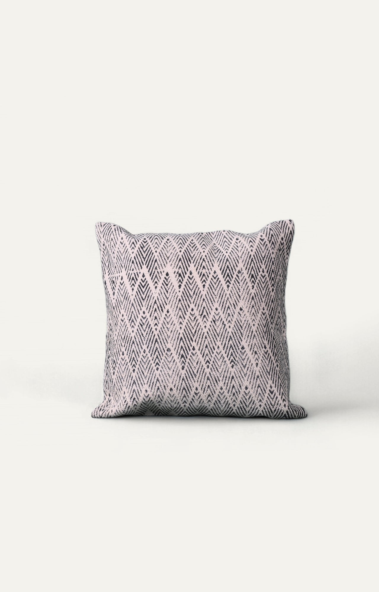 Distorted Zig-Zag Cotton Cushion Cover