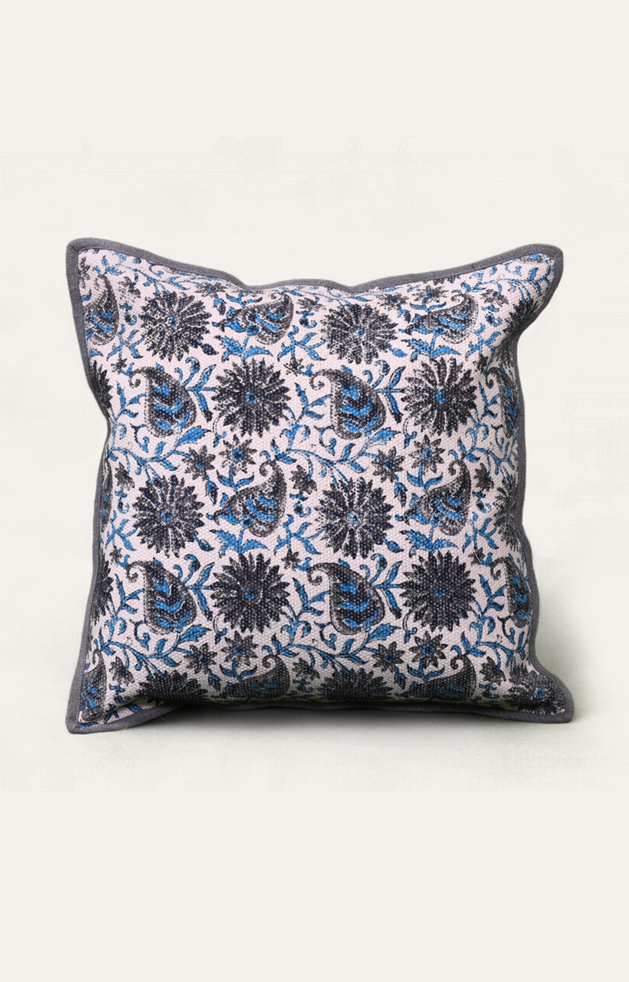Paisley printed cushion cover