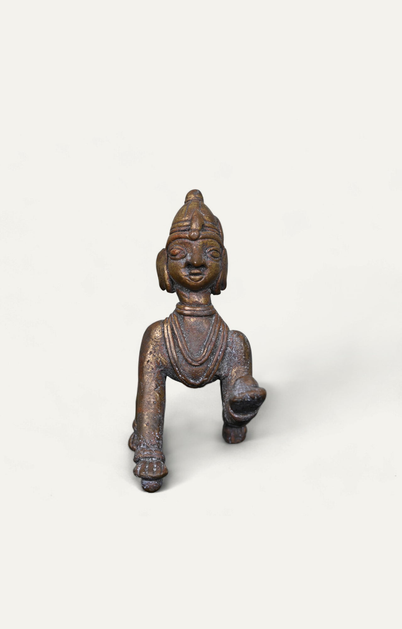 Crawling Baal Gopal Brass figure