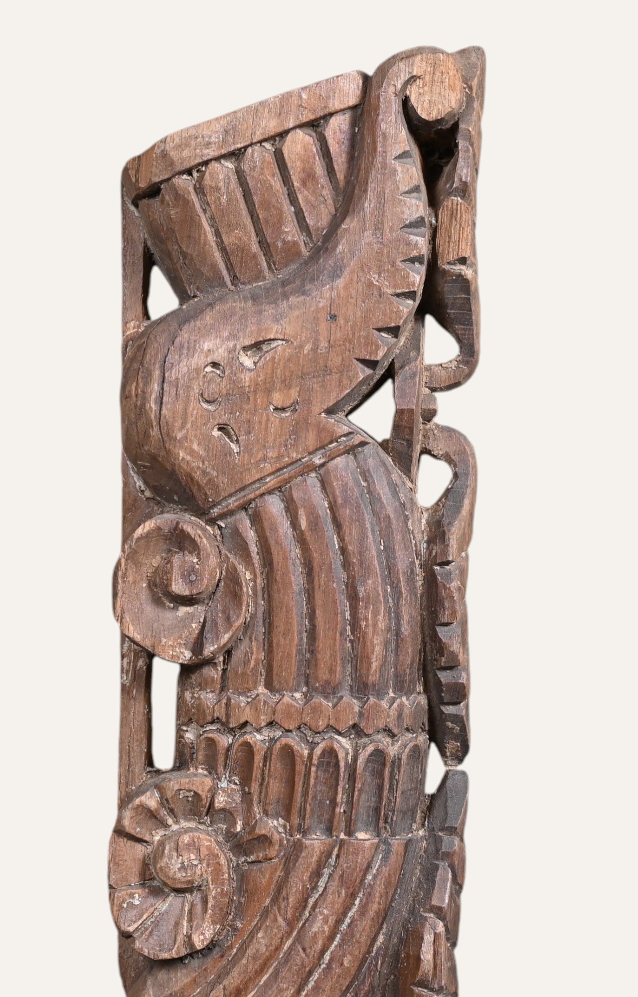 Vintage Carved Architectural Panel on Stand