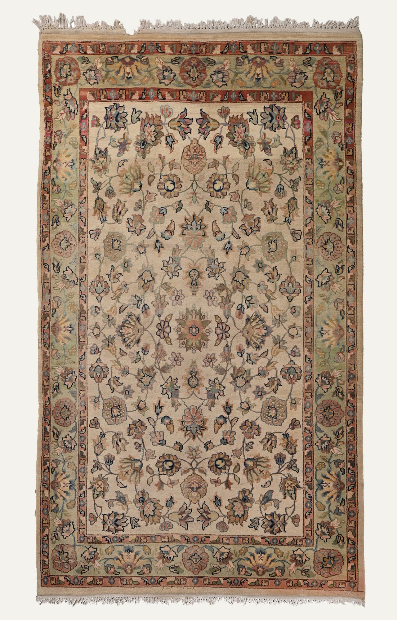 4 x 7 Ft Beige Persian Woolen Hand Tufted Carpet