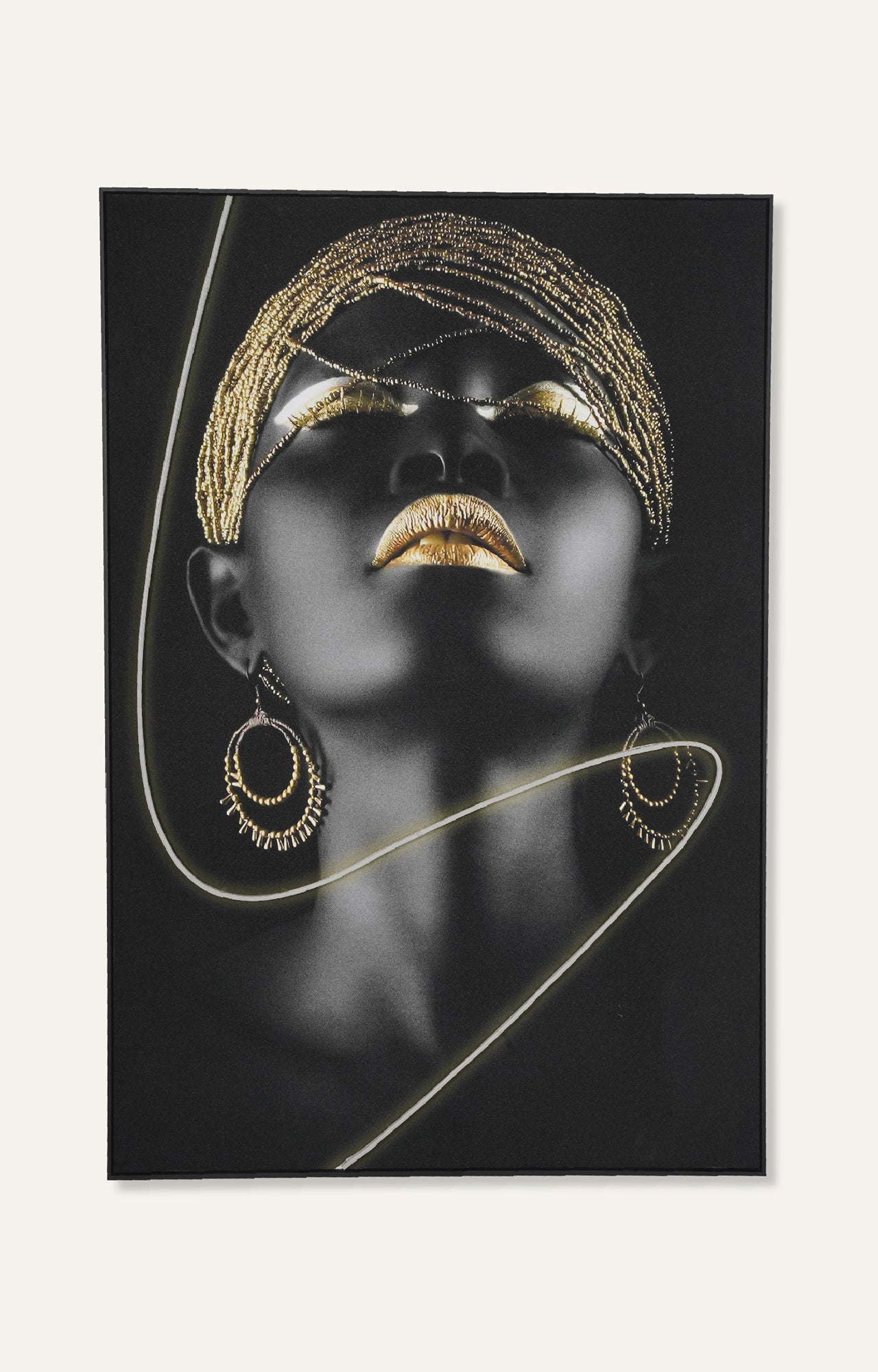 Large African Woman Canvas Wall Art