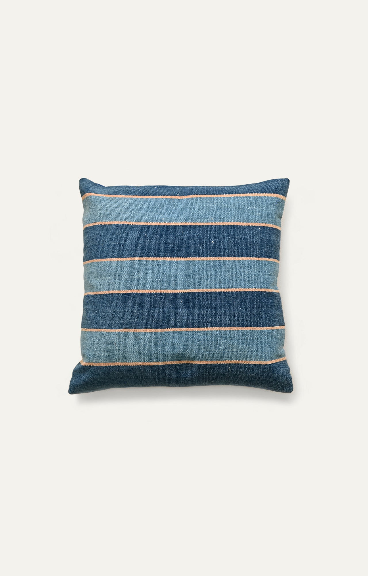 Blue Striped Handwoven Cushion Cover