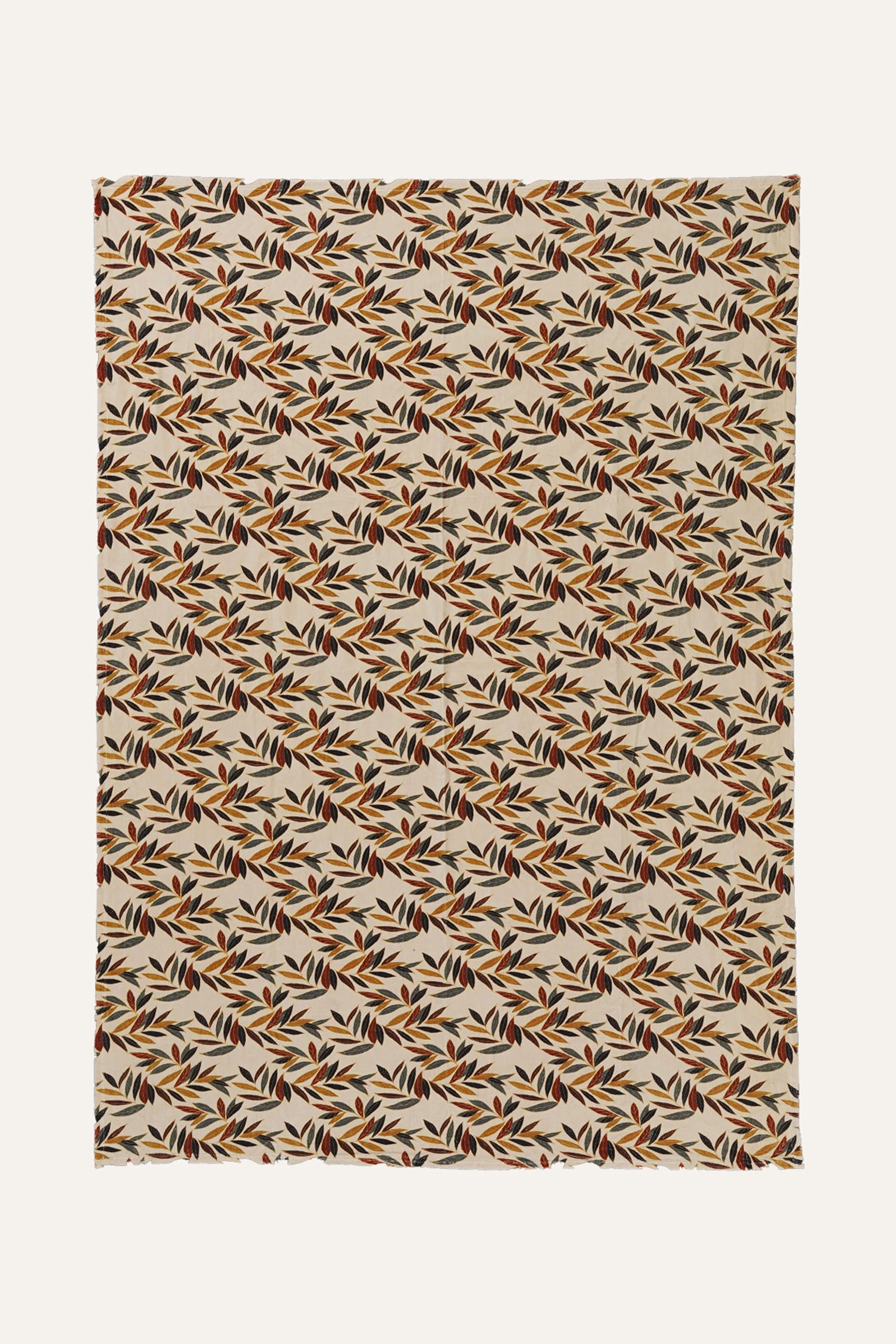 Playful Autumn Leaf Digital Print Throw