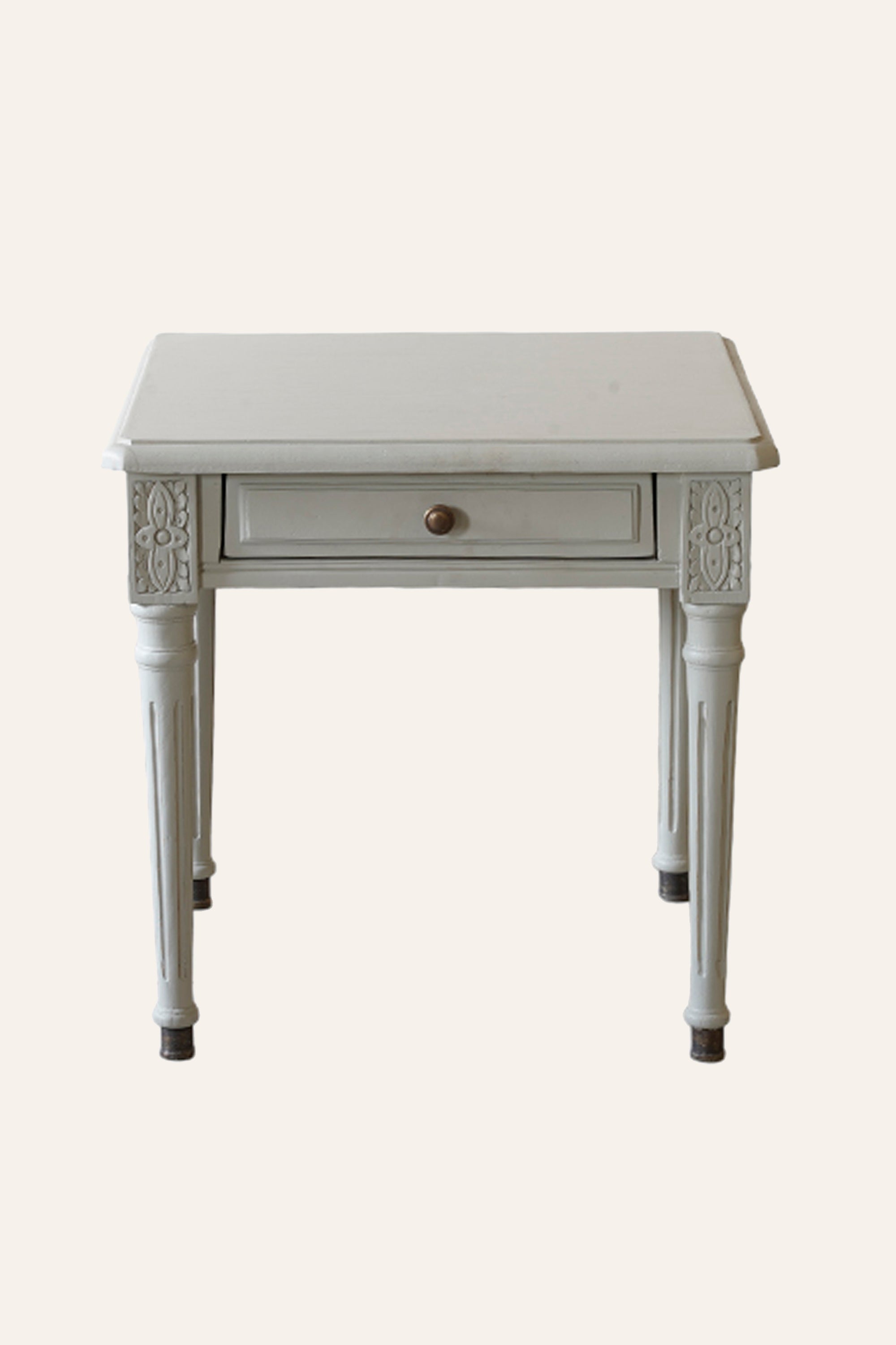 Gustavian Bedside Table with Storage Drawer