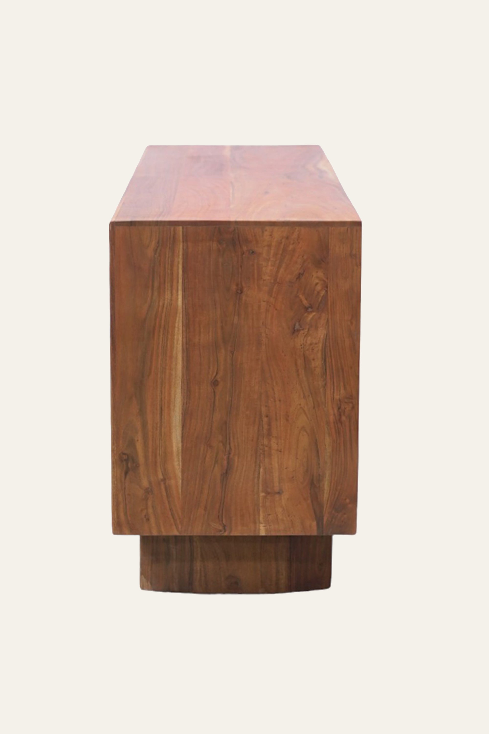 Modern Minimal Wood TV Unit with Cabinets & Drawers
