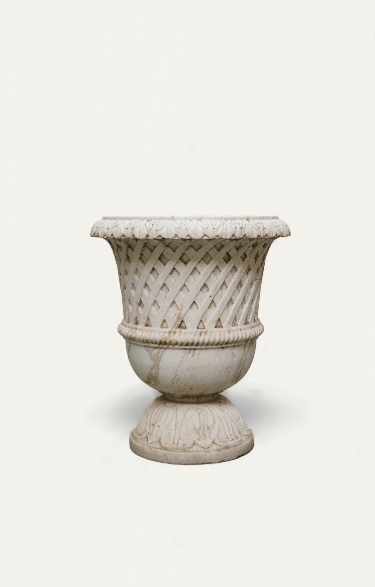 Marble Basket Weave Planter